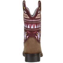 Bota Country Montaria Feminina Cano Curto Com Bordados Em Couro Nobre