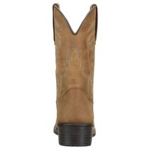 Texana Country Masculina Em Couro Crazy Horse Castor