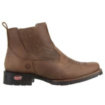 Botina Texana Masculina Em Couro Crazy h Tabaco