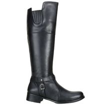 Bota Over Montaria Feminina De Cano Alto Couro Nobre Preto