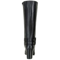 Bota Montaria Feminina De Salto Em Couro Legítimo Cor Preto