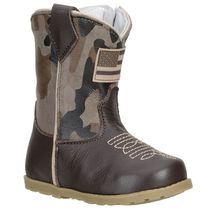 Baby Texana De Couro Cor Café Camuflado