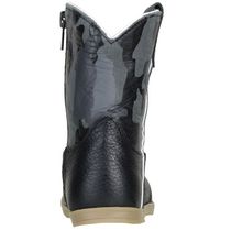 Baby Texana De Couro Legítimo Cor Preto Camuflado