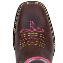 Bota Feminina Mega Country De Cano Médio Com Laser Arco Íris