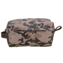 Bolsa De Mão Tamanho Médio Em Couro Camuflado Café