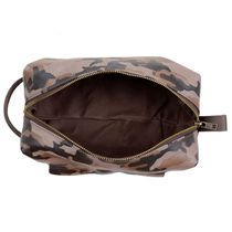 Bolsa De Mão Tamanho Médio Em Couro Camuflado Café