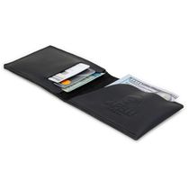 Carteira Pequena Masculina Modelo Acessível Couro Preto