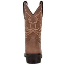 Bota Masculina Cano Médio 100% Couro Legítimo Cor Rato Bico Redondo