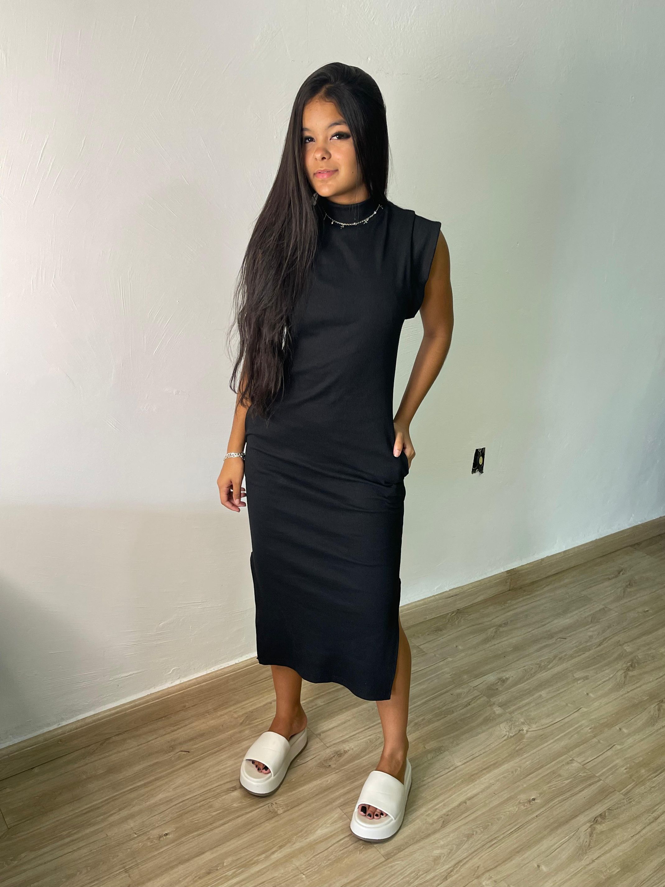 vestido alicia canelado premium tamanho unico veste do 34 are 44 cores preto