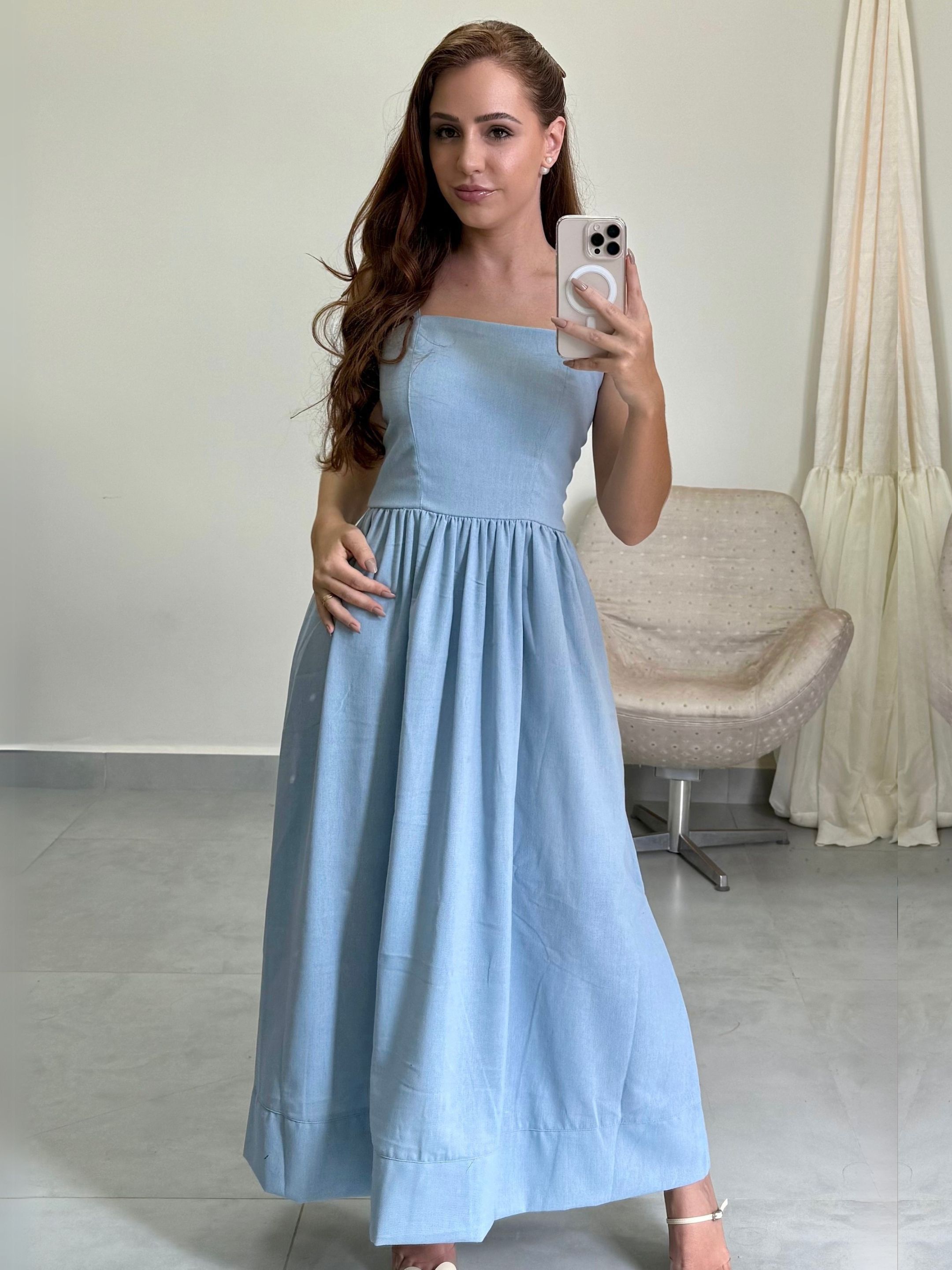 Vestido Munique Azul Bebe - Loja Mariah Júlia 