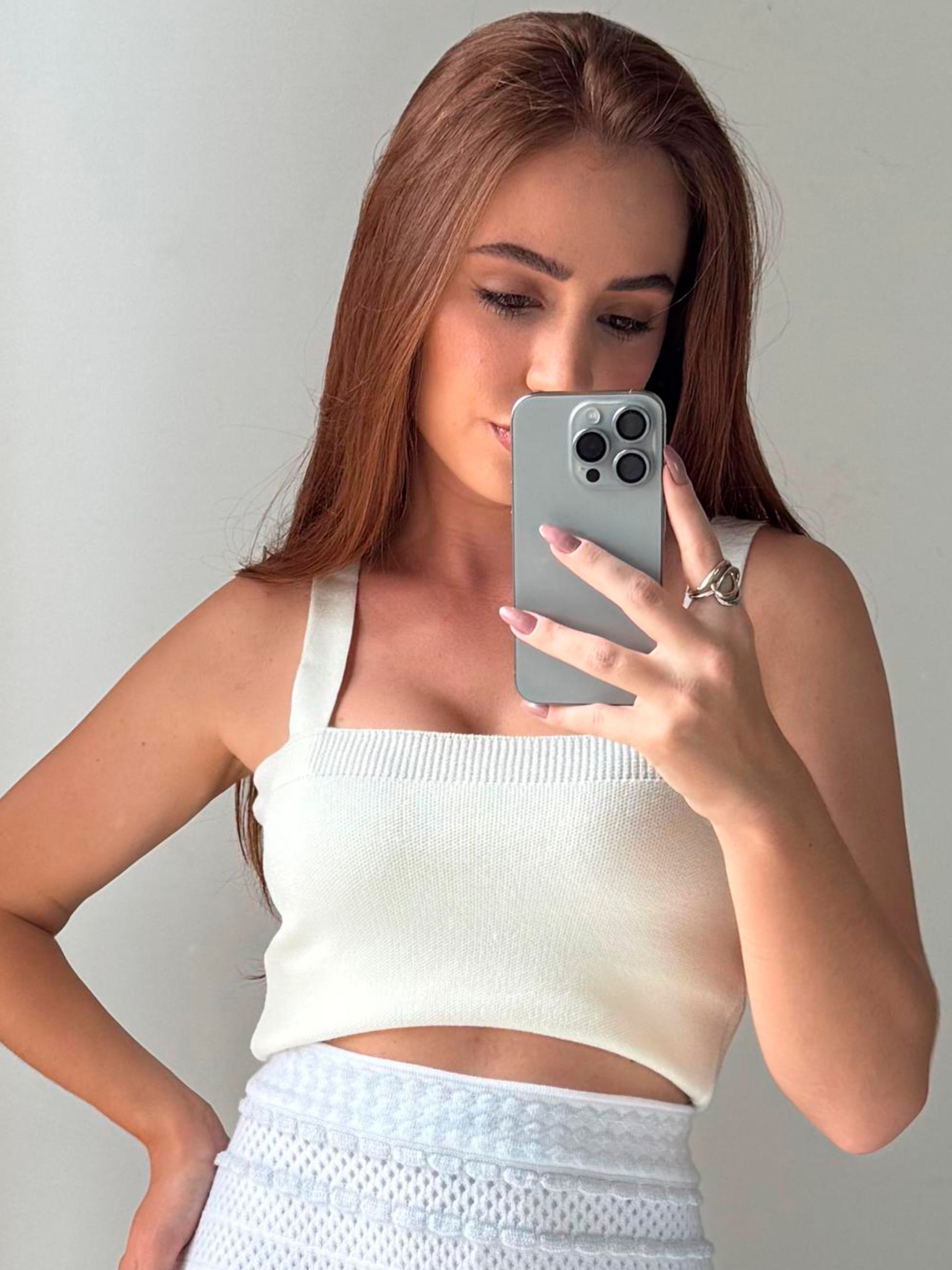 Cropped Letícia Off White - Loja Mariah Júlia 