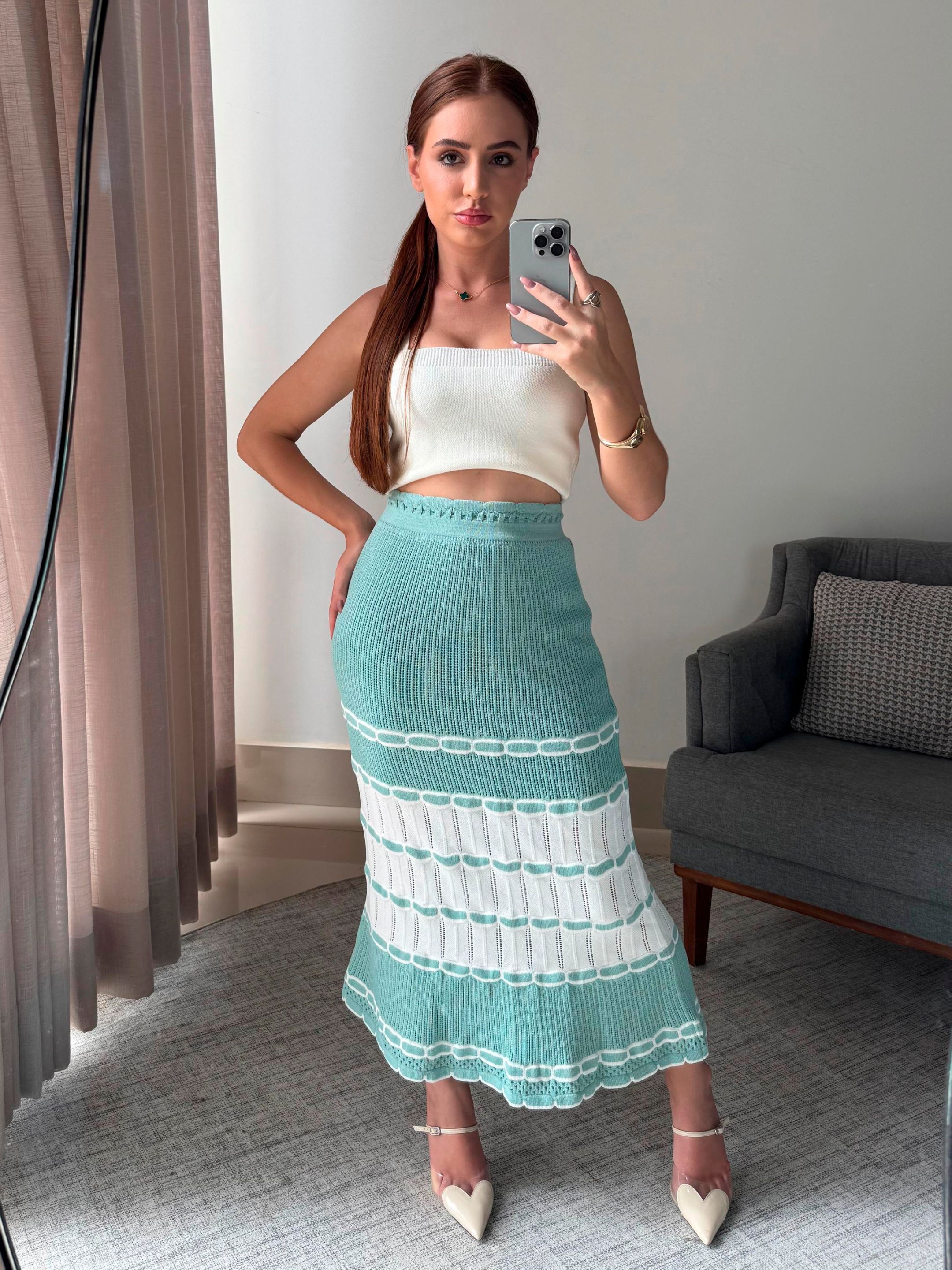 Saia Helô Oliva - Loja Mariah Júlia 