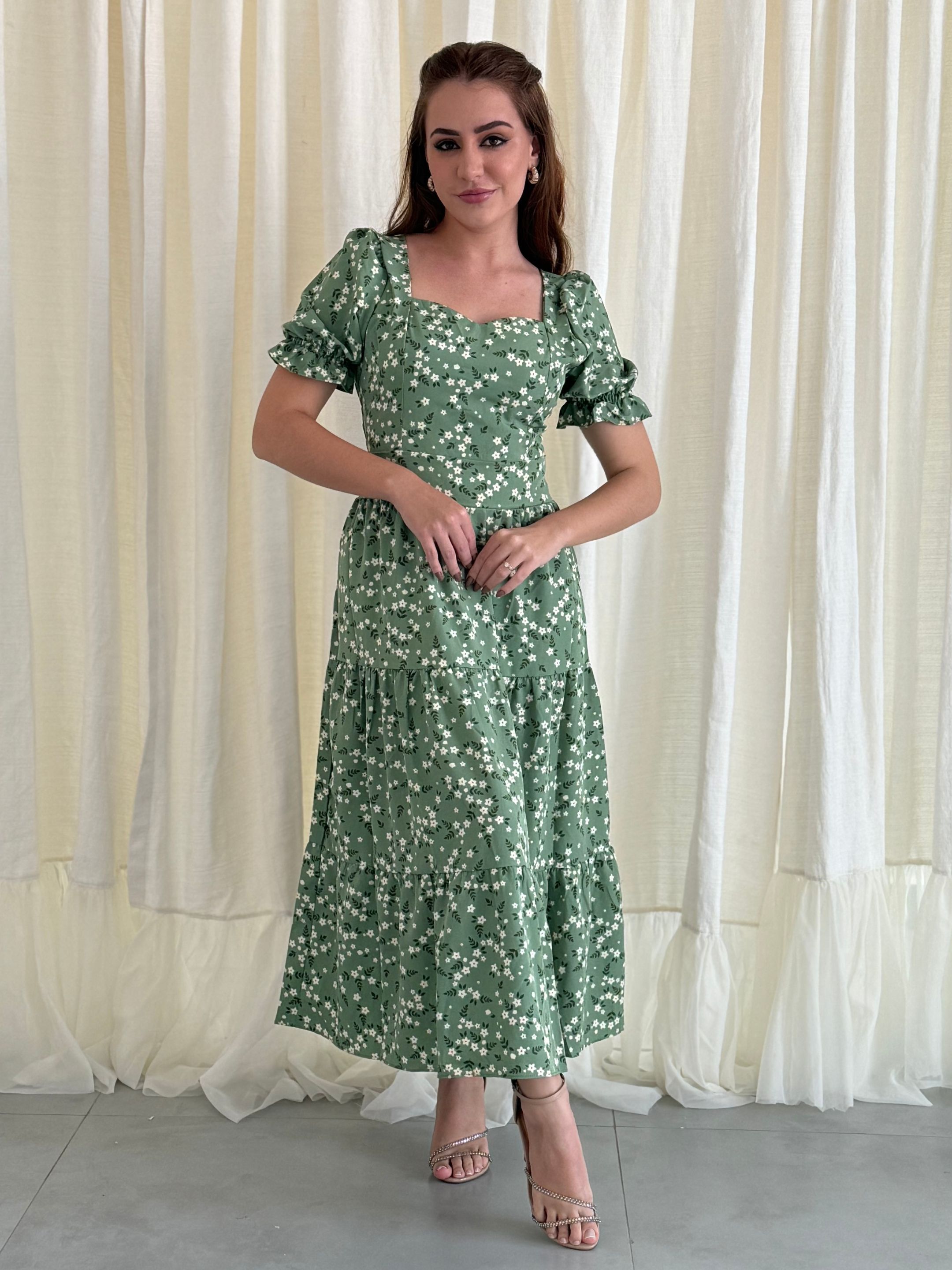 Vestido Sara Verde Menta - Loja Mariah Júlia 