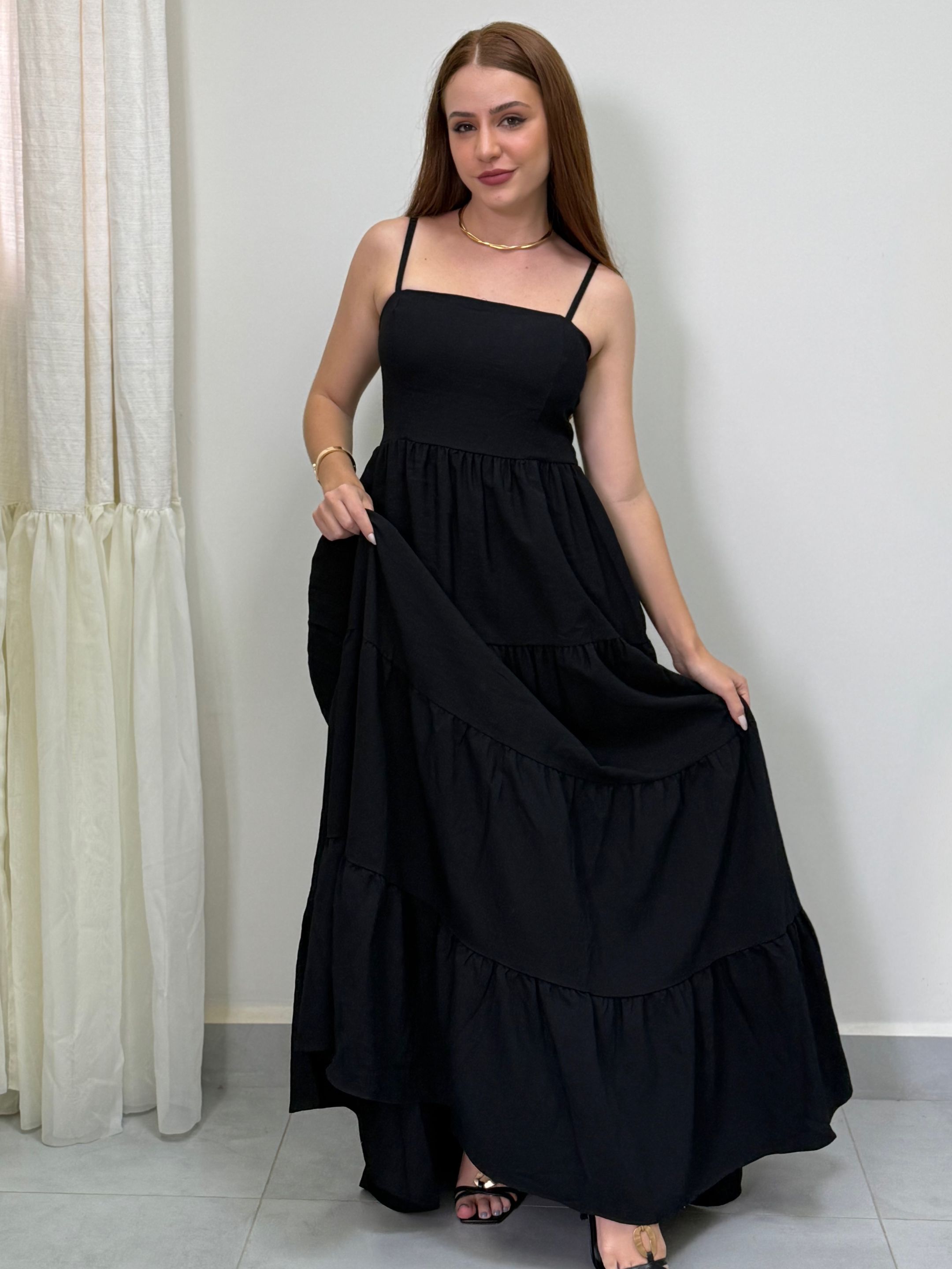 Vestido Longo Lorena Pret - Loja Mariah Júlia 