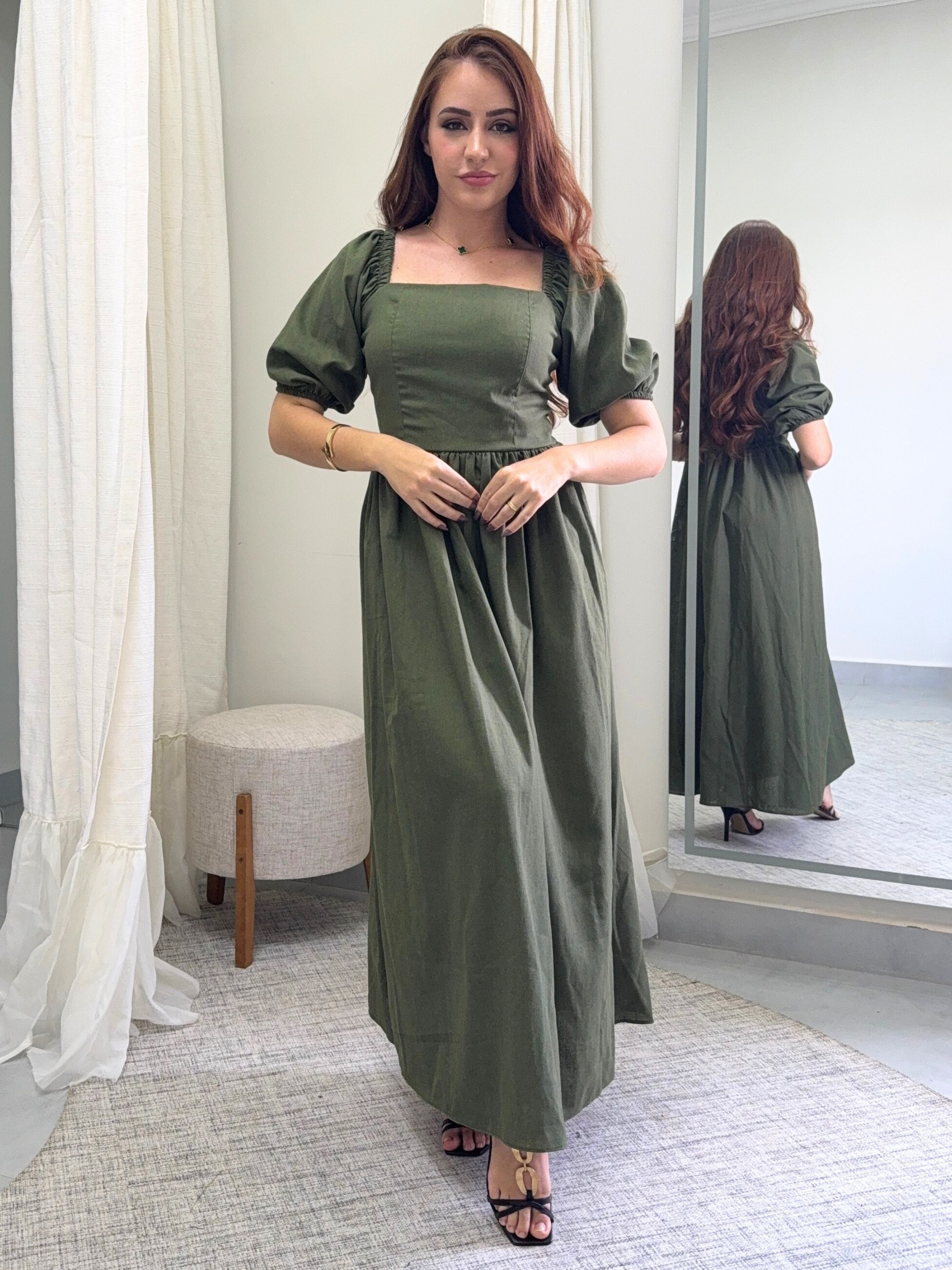 Vestido Louise Verde Mili... - Loja Mariah Júlia 