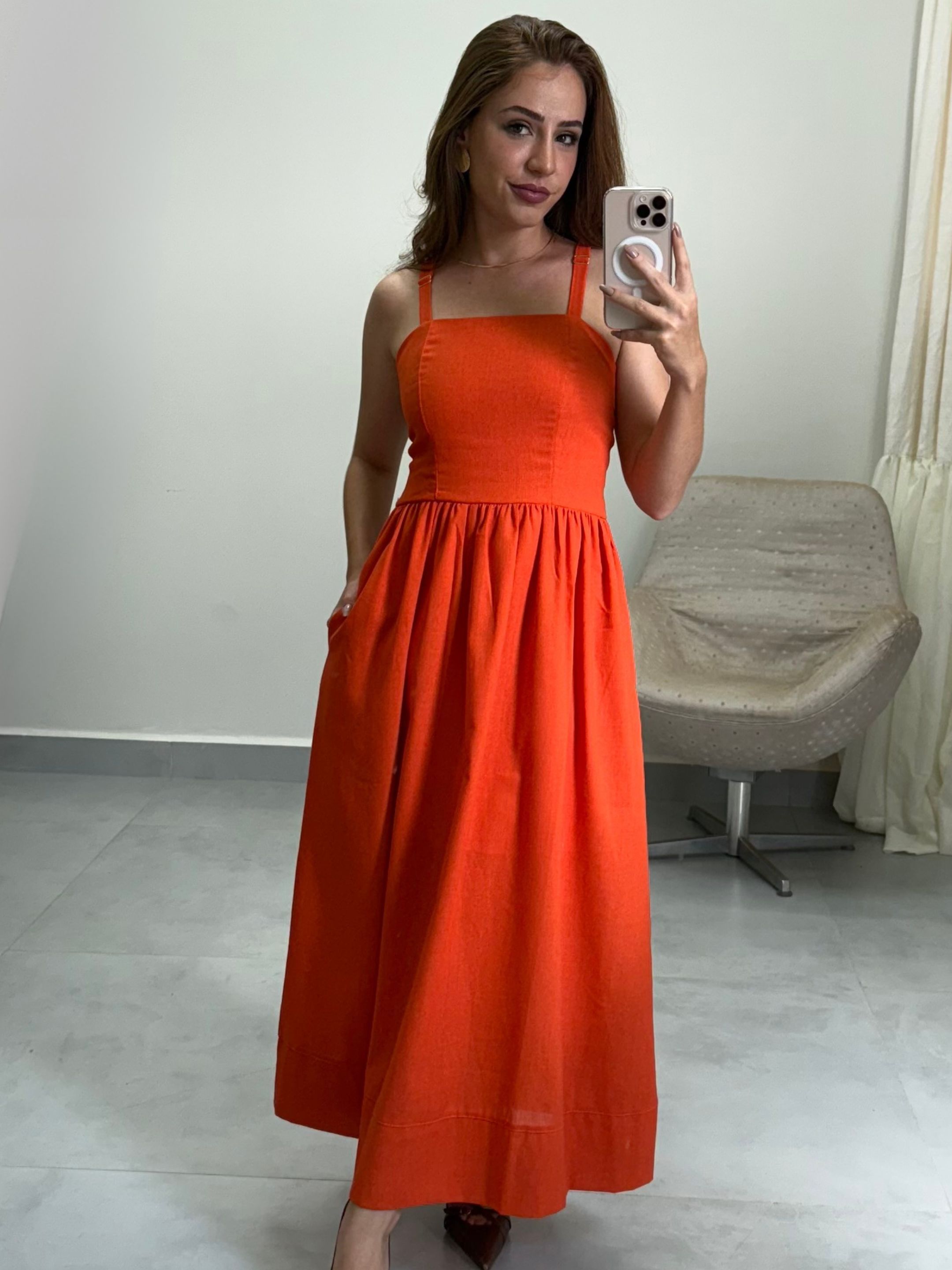 Vestido Munique Laranja - Loja Mariah Júlia 