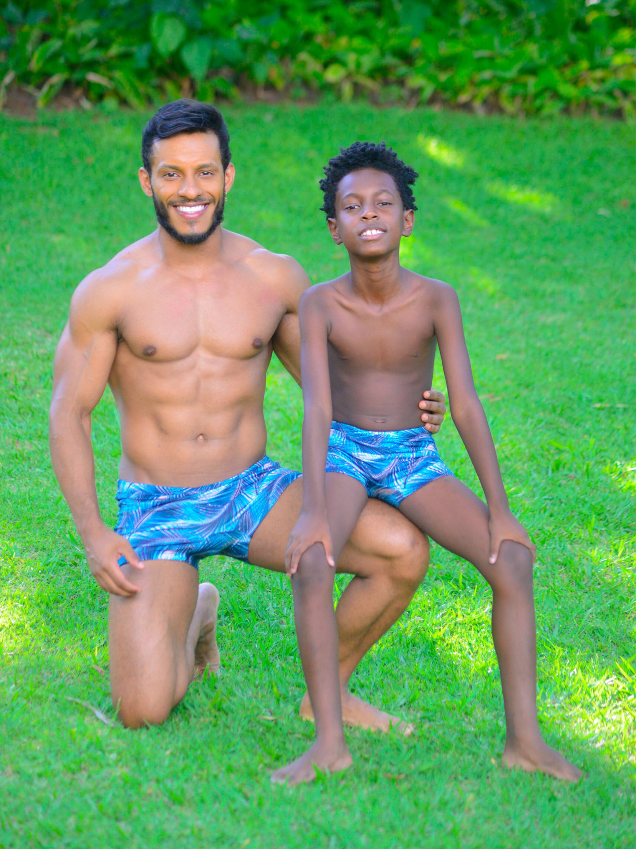 Sunga Boxer Infantil Estampado Azul - Mar & Sol