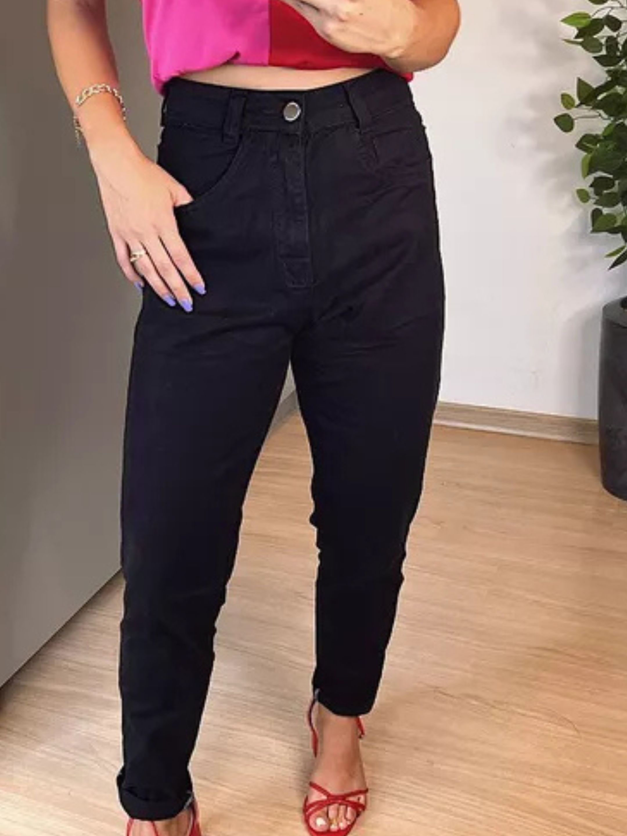 Calça Jeans Preta - MMUNIZ 