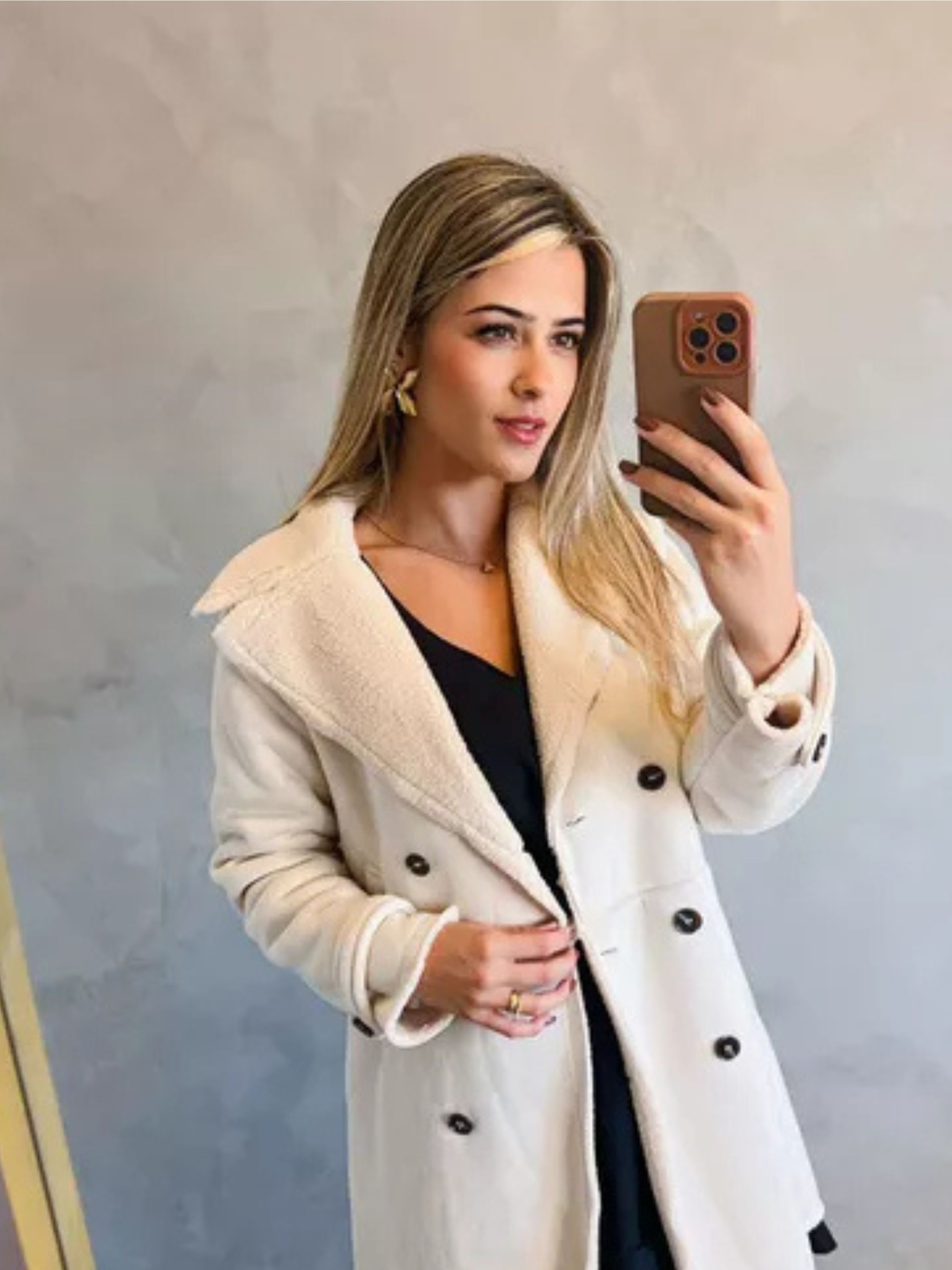 Sobretudo Forrado Nude - MMUNIZ 