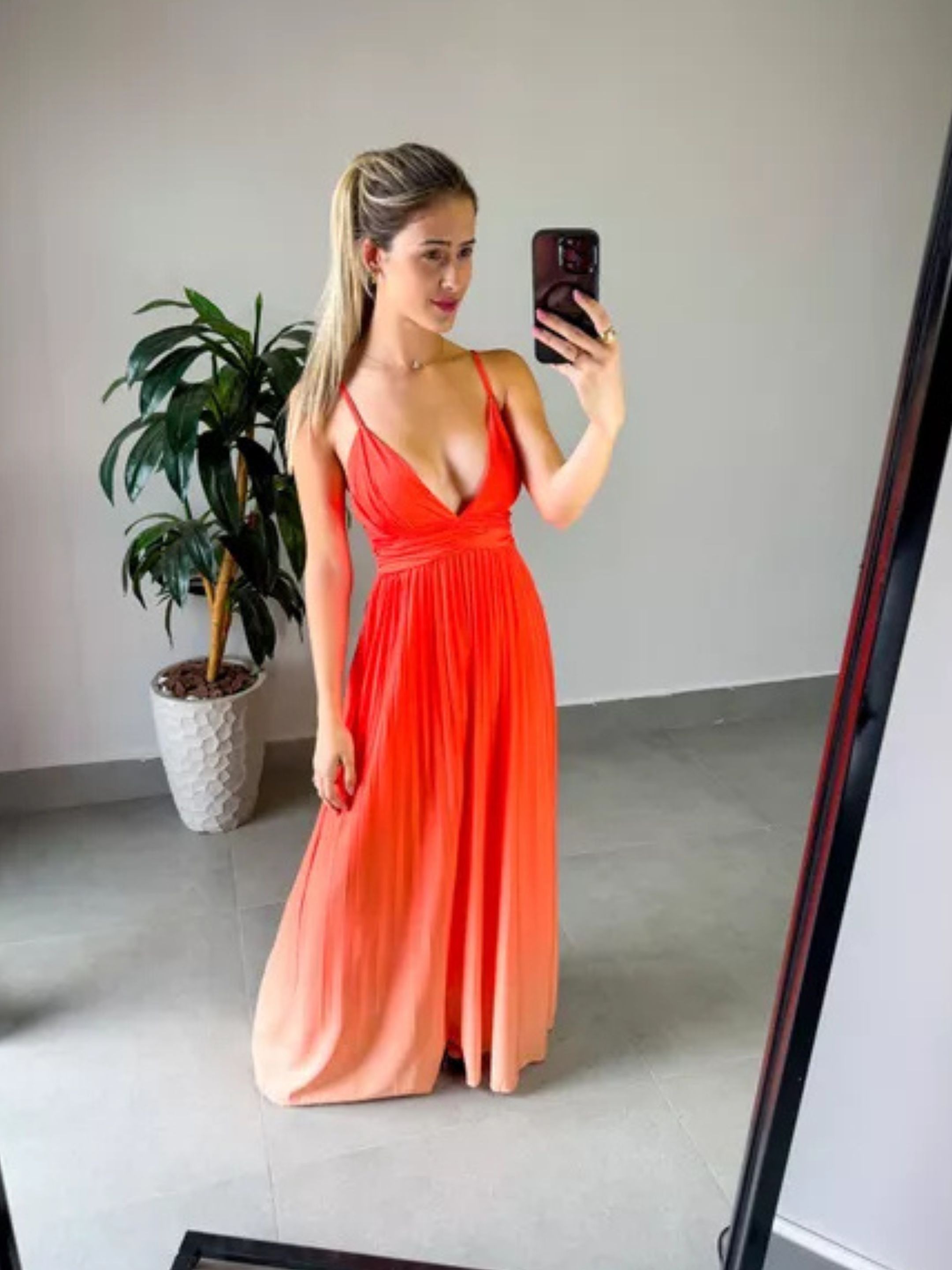 VESTIDO AMÉRICA LARANJA - MMUNIZ 