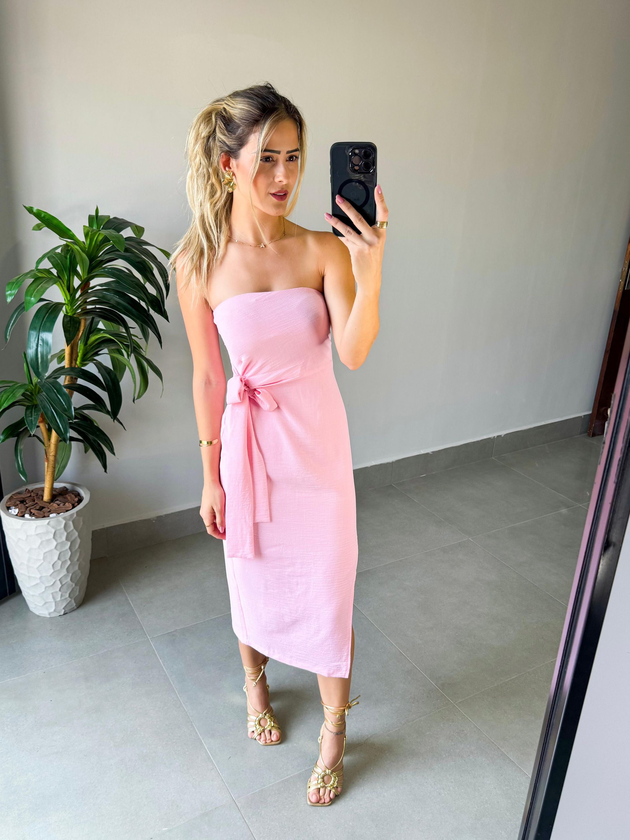 VESTIDO VANESSA ROSA - MMUNIZ 