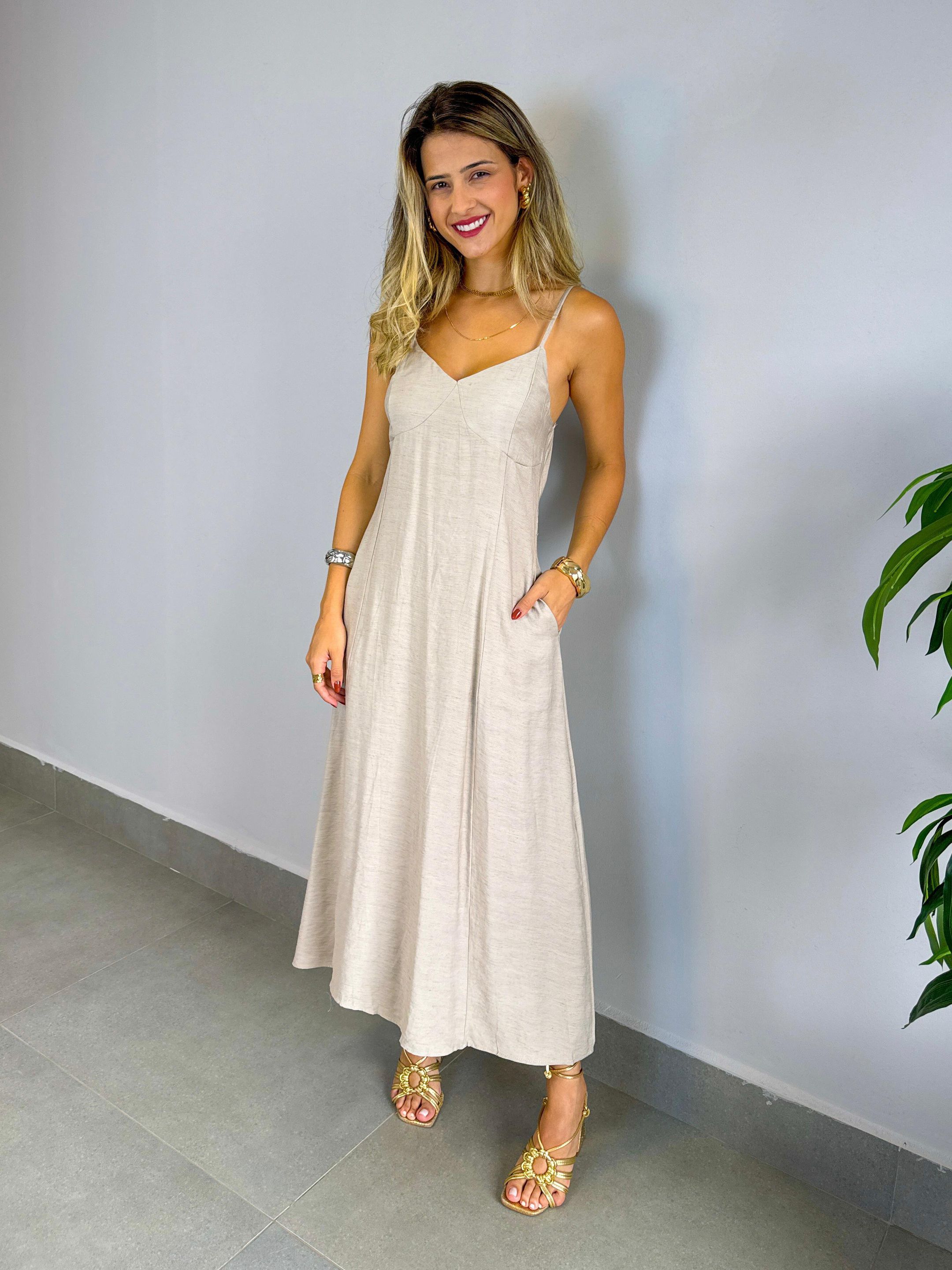 VESTIDO MICHELE NUDE - MMUNIZ 