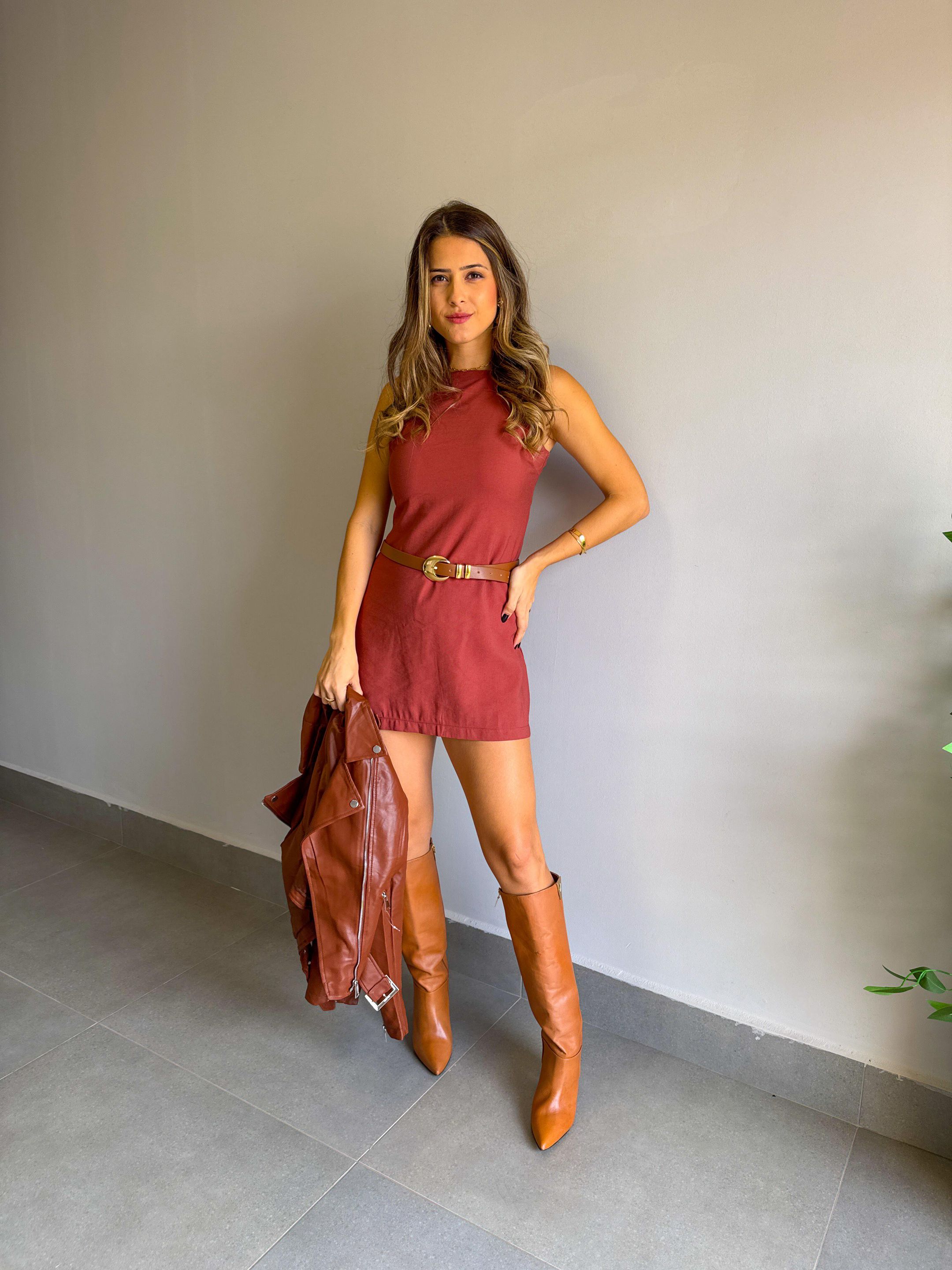 VESTIDO MAJU MARROM - MMUNIZ 