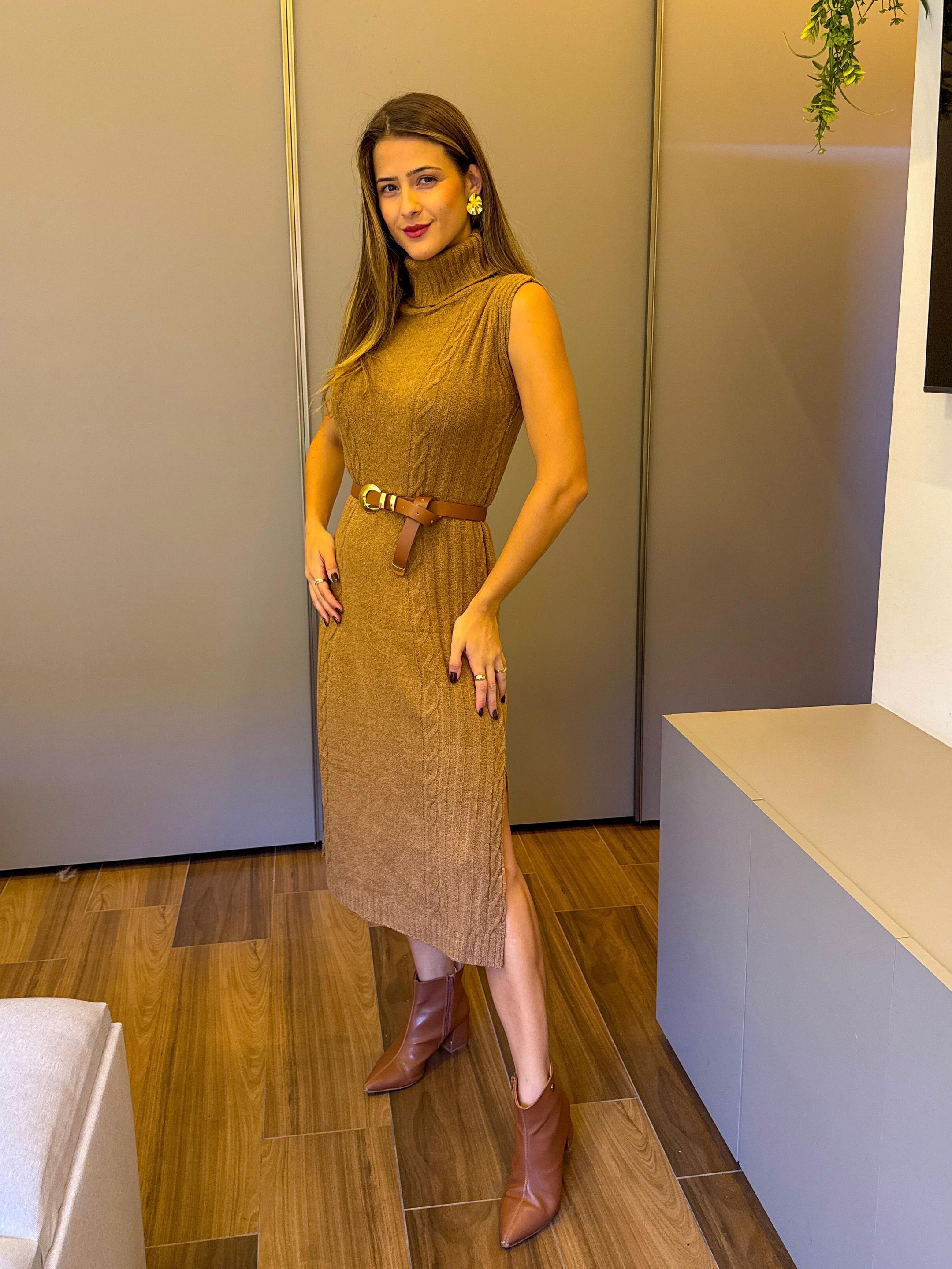 VESTIDO MAFER MARROM - MMUNIZ 