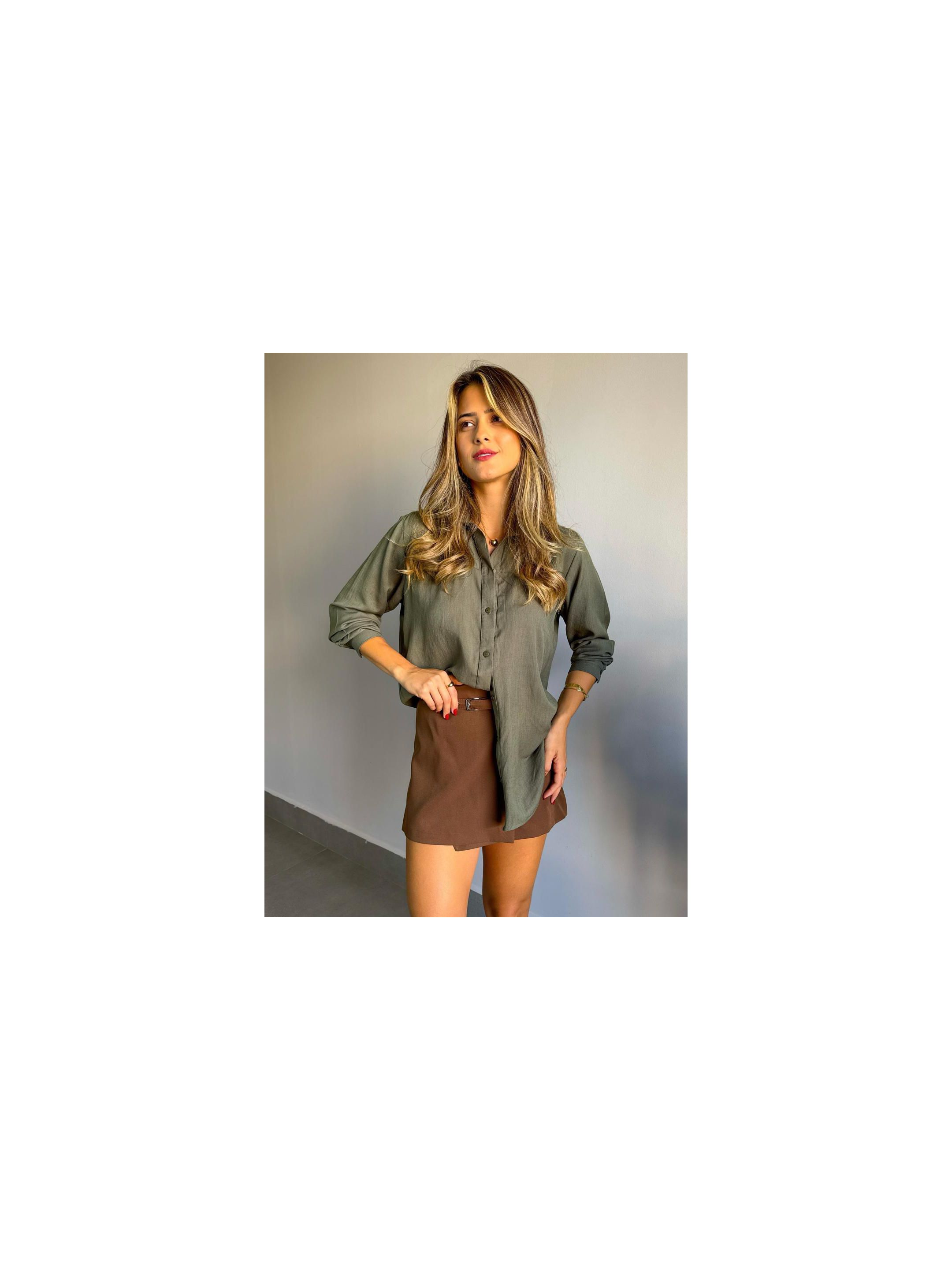 CAMISA ANTONELA VERDE MILITAR - MMUNIZ 
