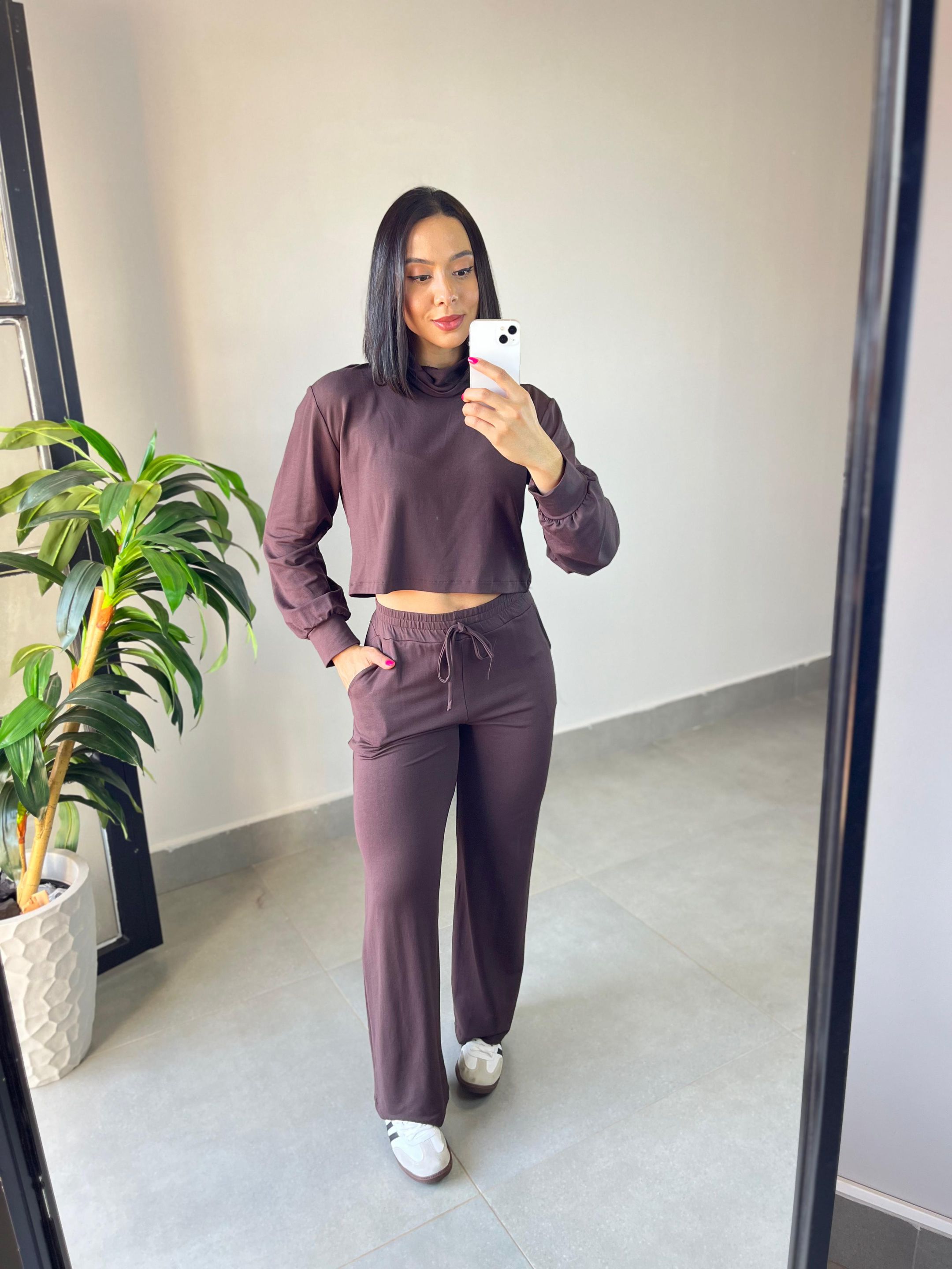 Conjunto Alessandra MARROM - MMUNIZ 