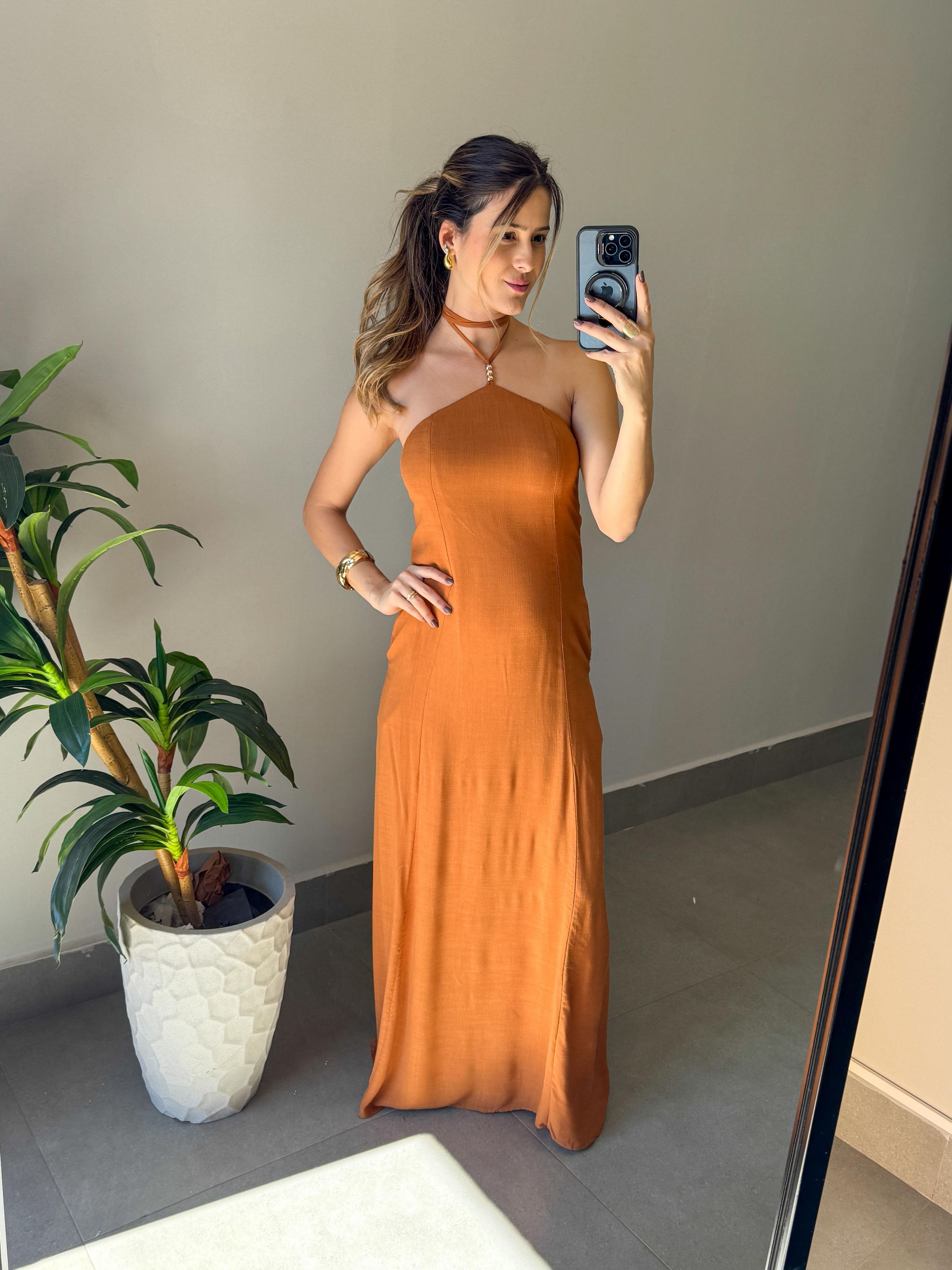 VESTIDO NATÁLIA MARROM - MMUNIZ 