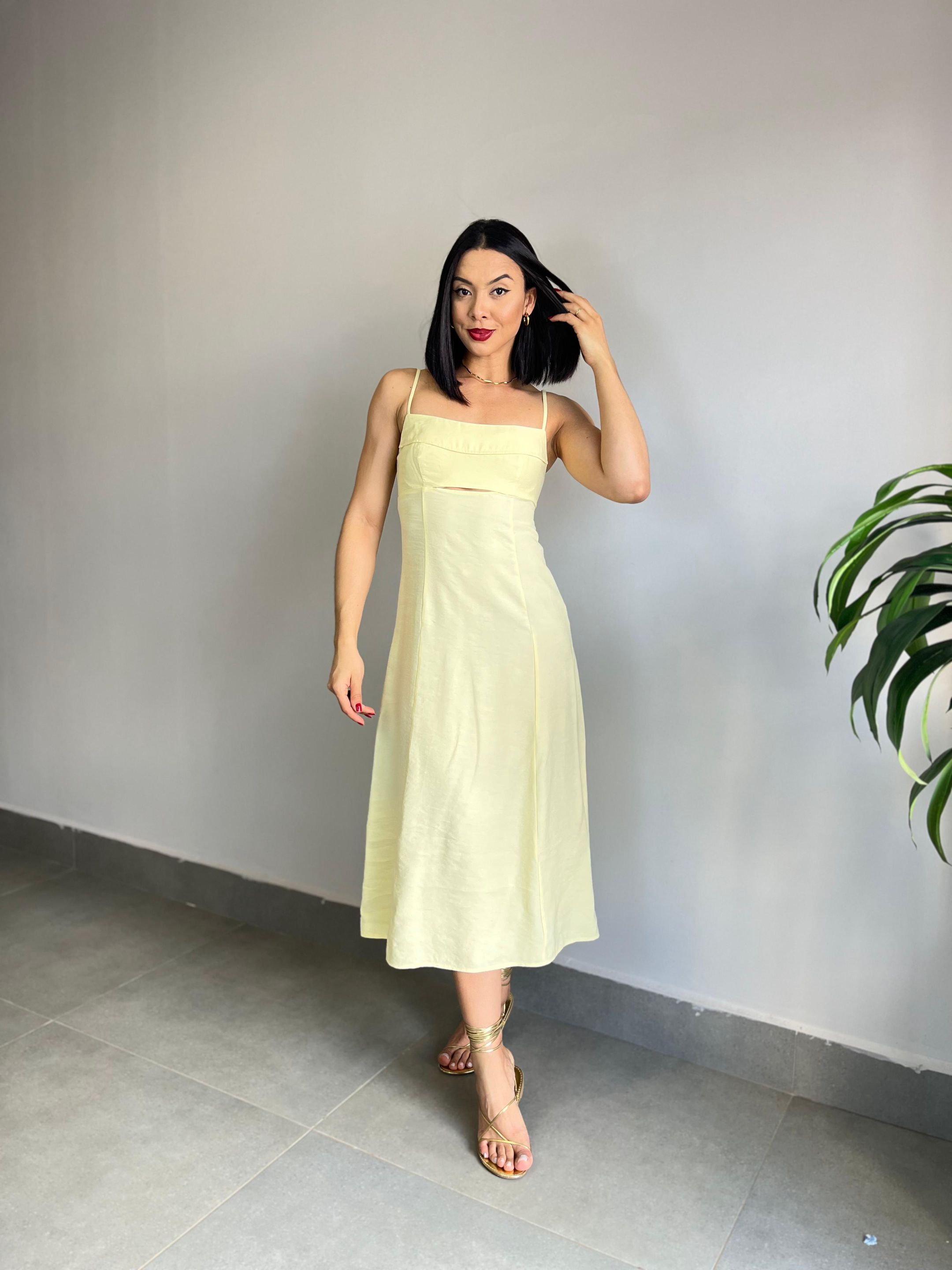 VESTIDO SAMARA AMARELO - MMUNIZ 