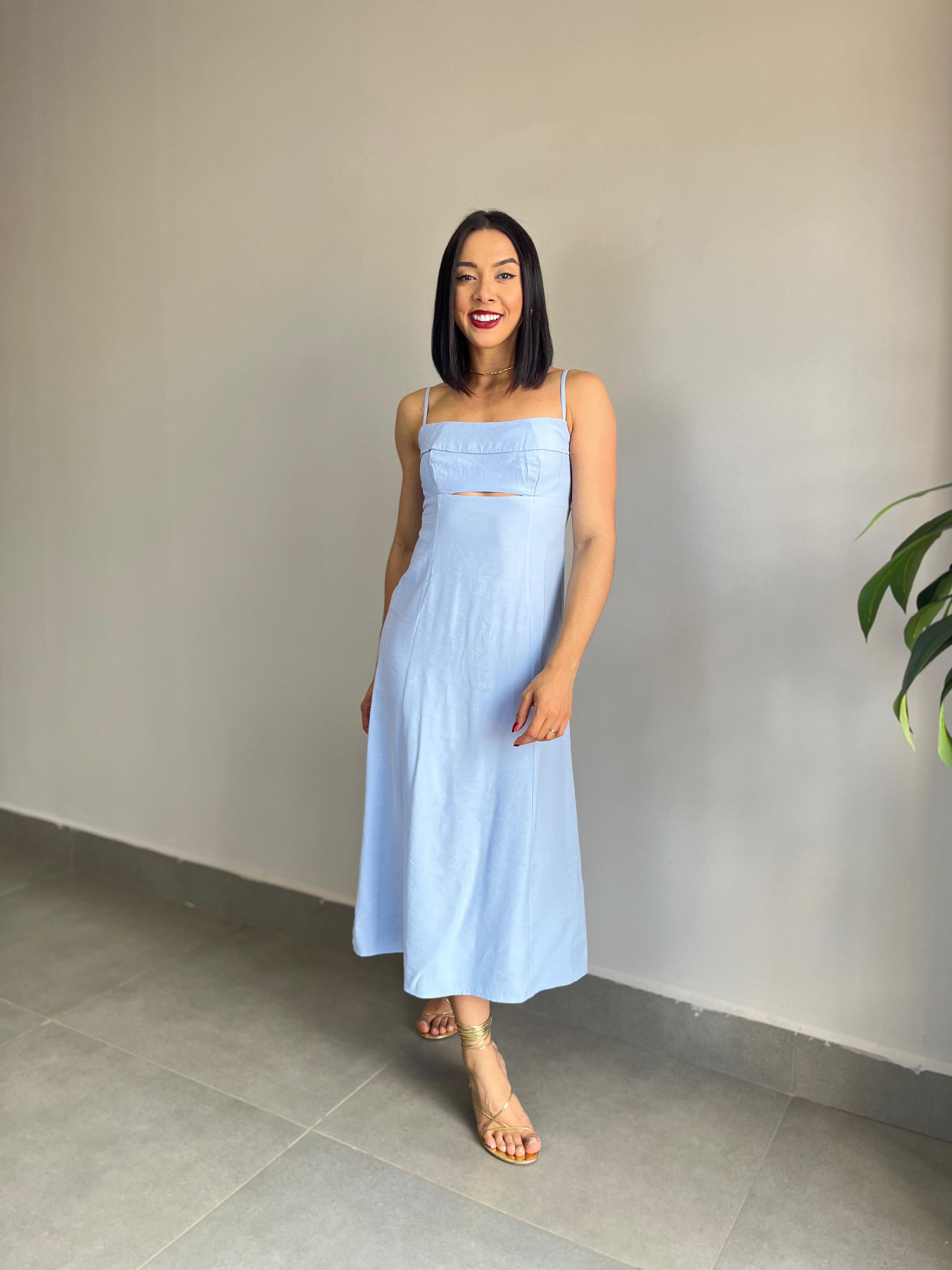VESTIDO SAMARA AZUL - MMUNIZ 