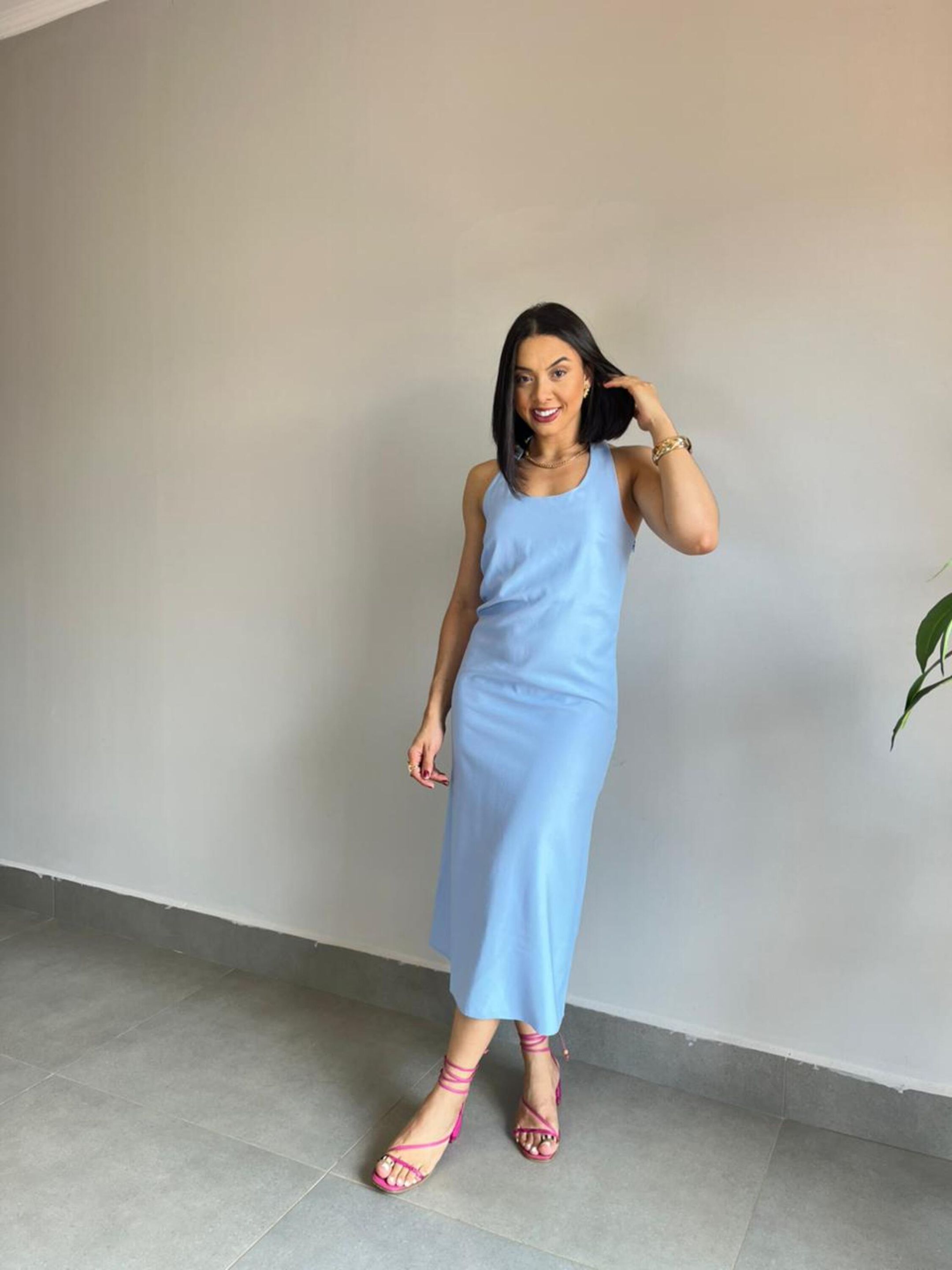 VESTIDO PAMELA AZUL - MMUNIZ 