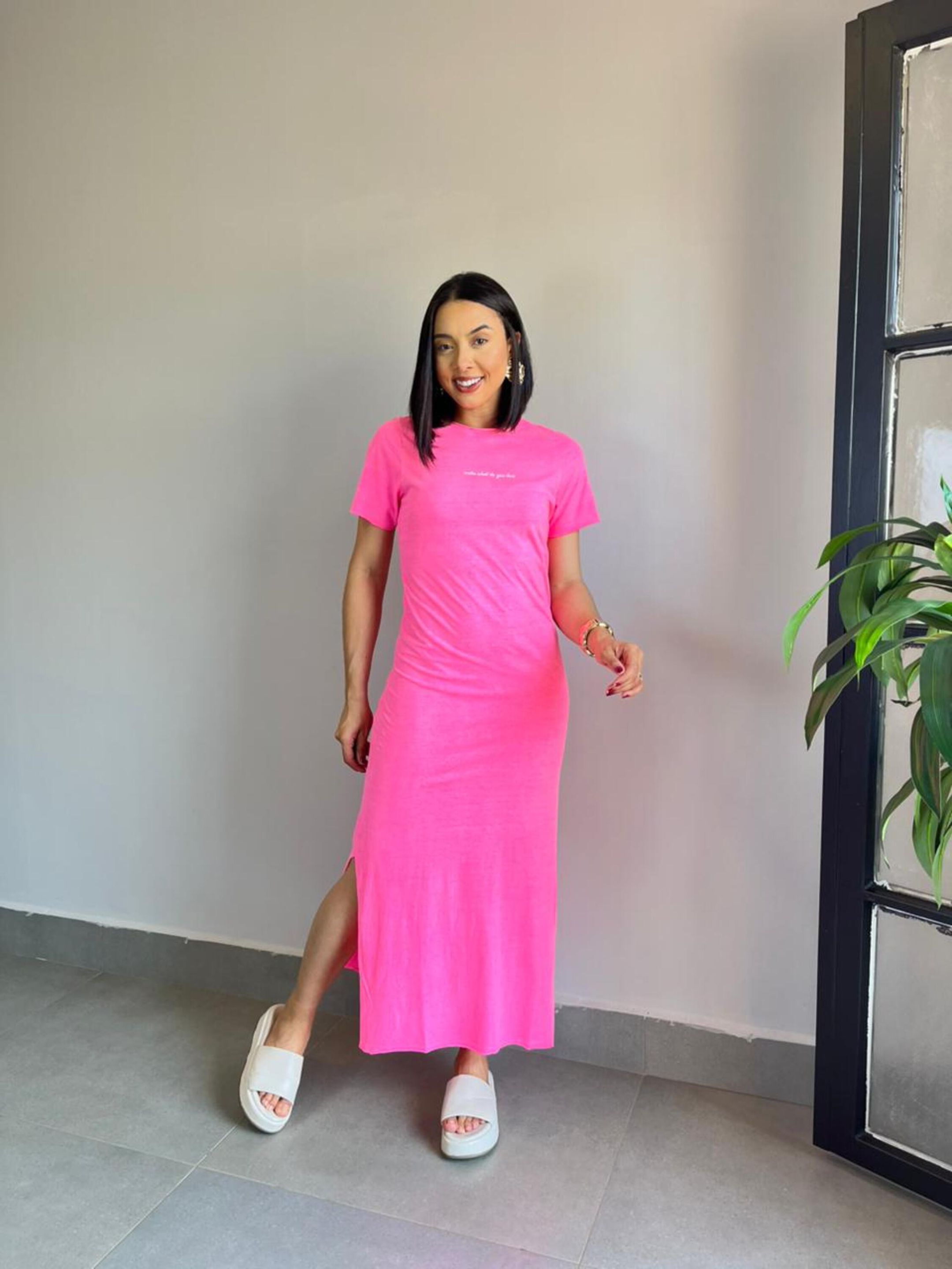 VESTIDO T-SHIRT PINK - MMUNIZ 