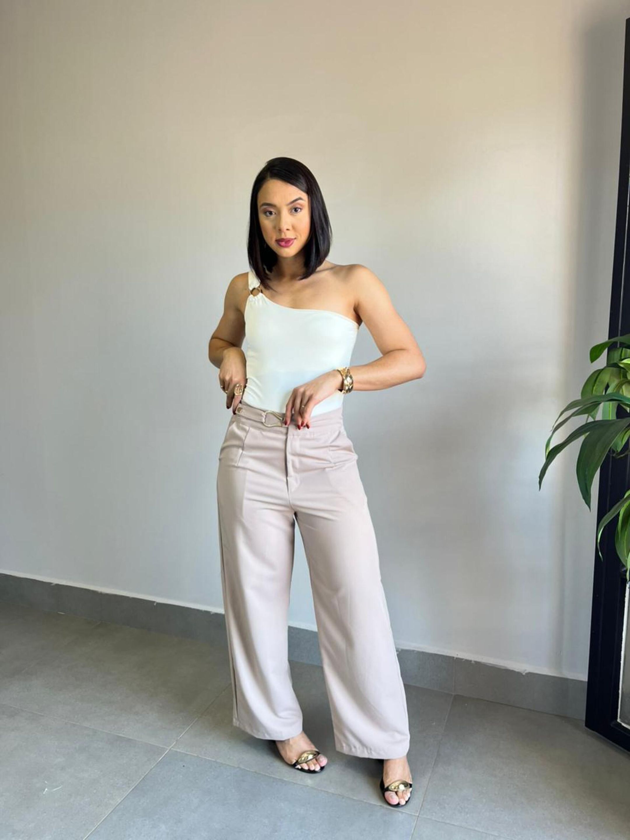 CALÇA METAL ORGÂNICO NUDE - MMUNIZ 