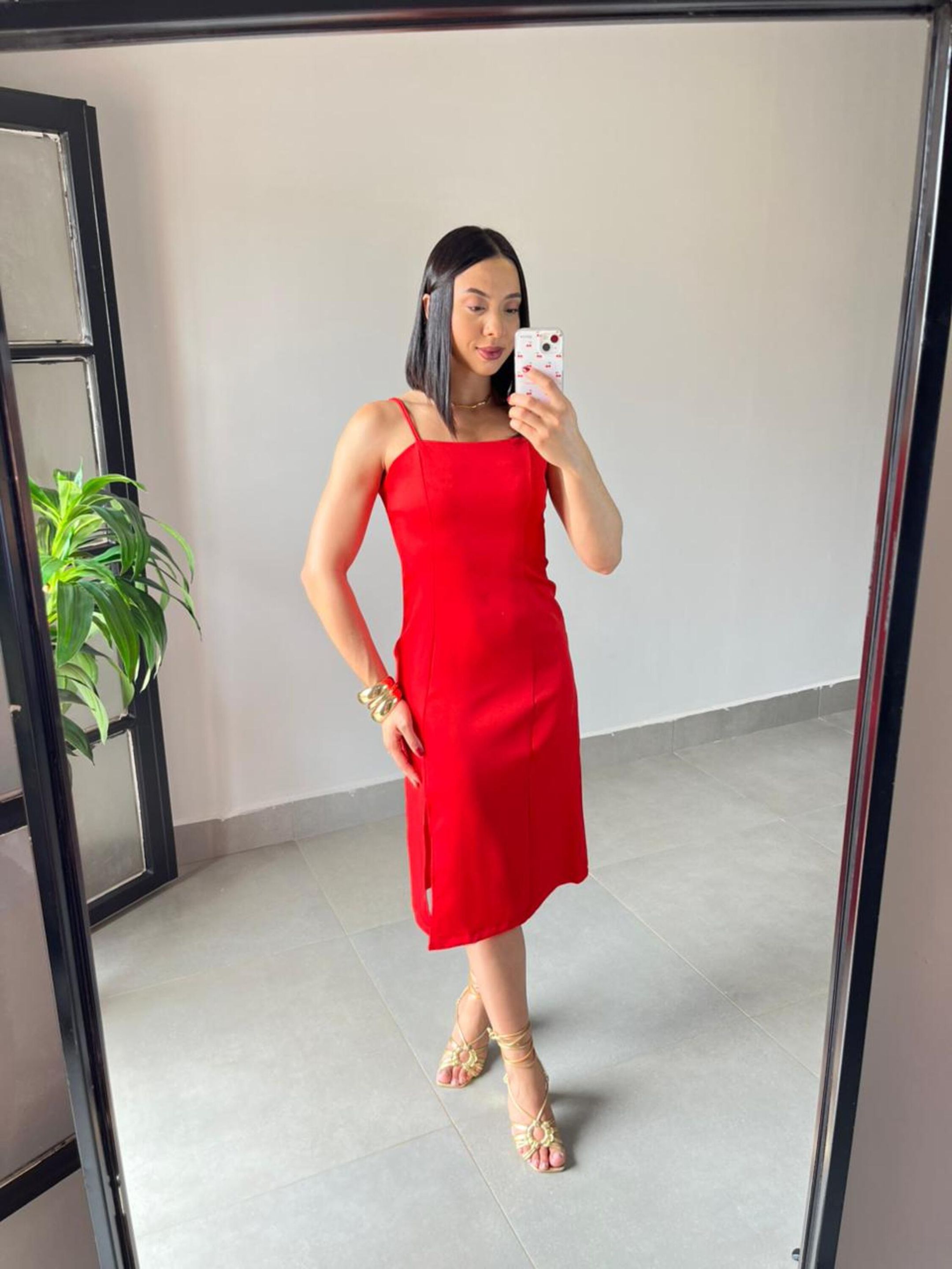 VESTIDO MAIRA VERMELHO - MMUNIZ 