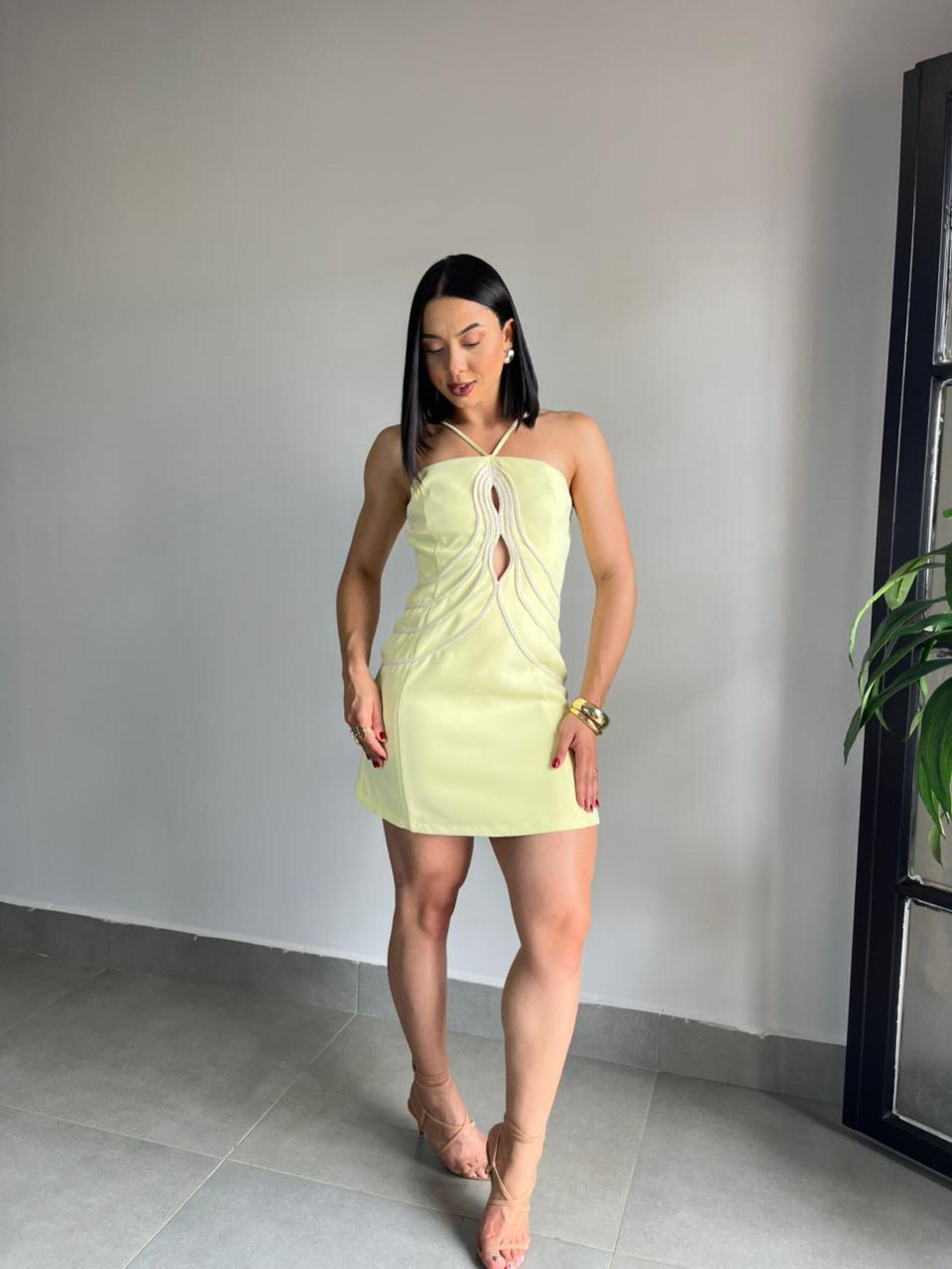 VESTIDO MALU AMARELO - MMUNIZ 