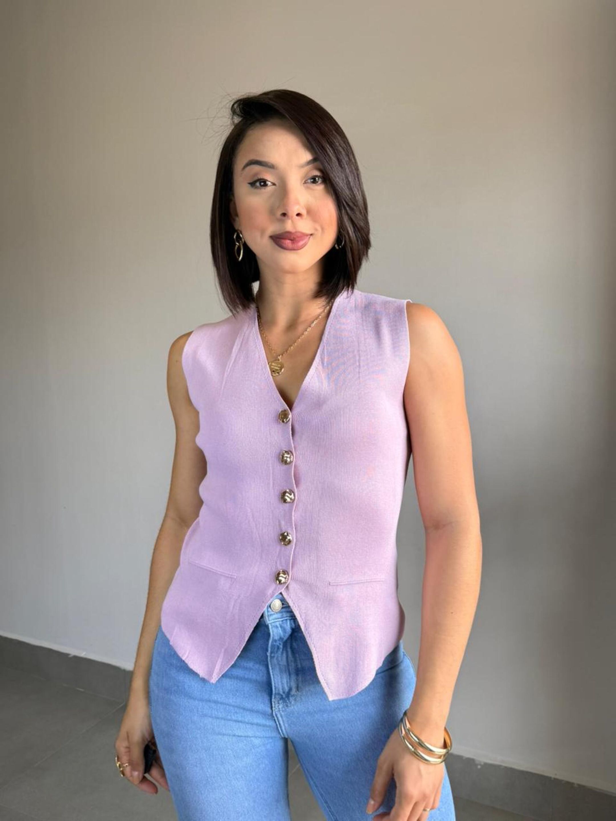 COLETE TRICÔ ROSE - MMUNIZ 