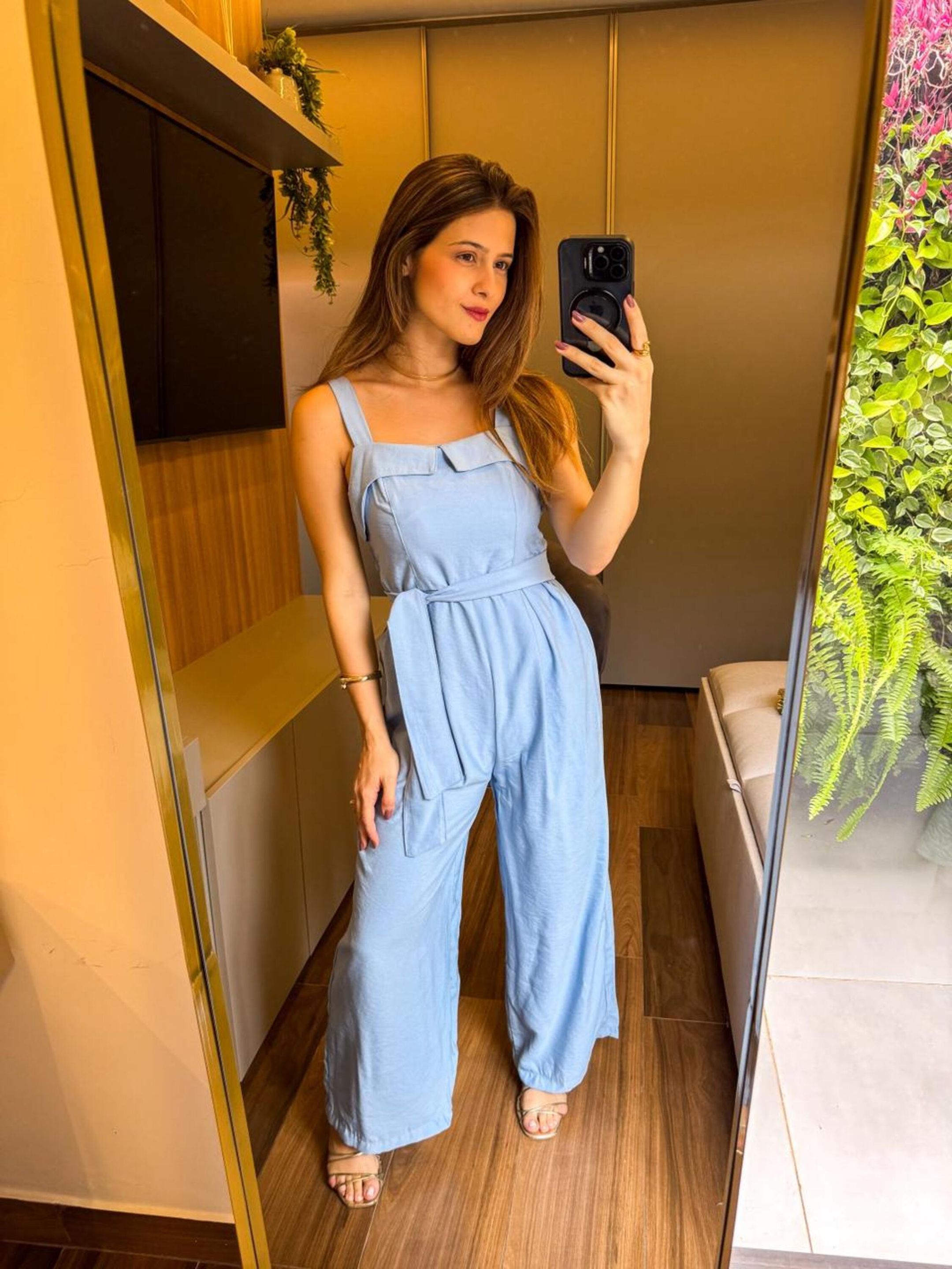 MACACÃO FRANCINE AZUL - MMUNIZ 