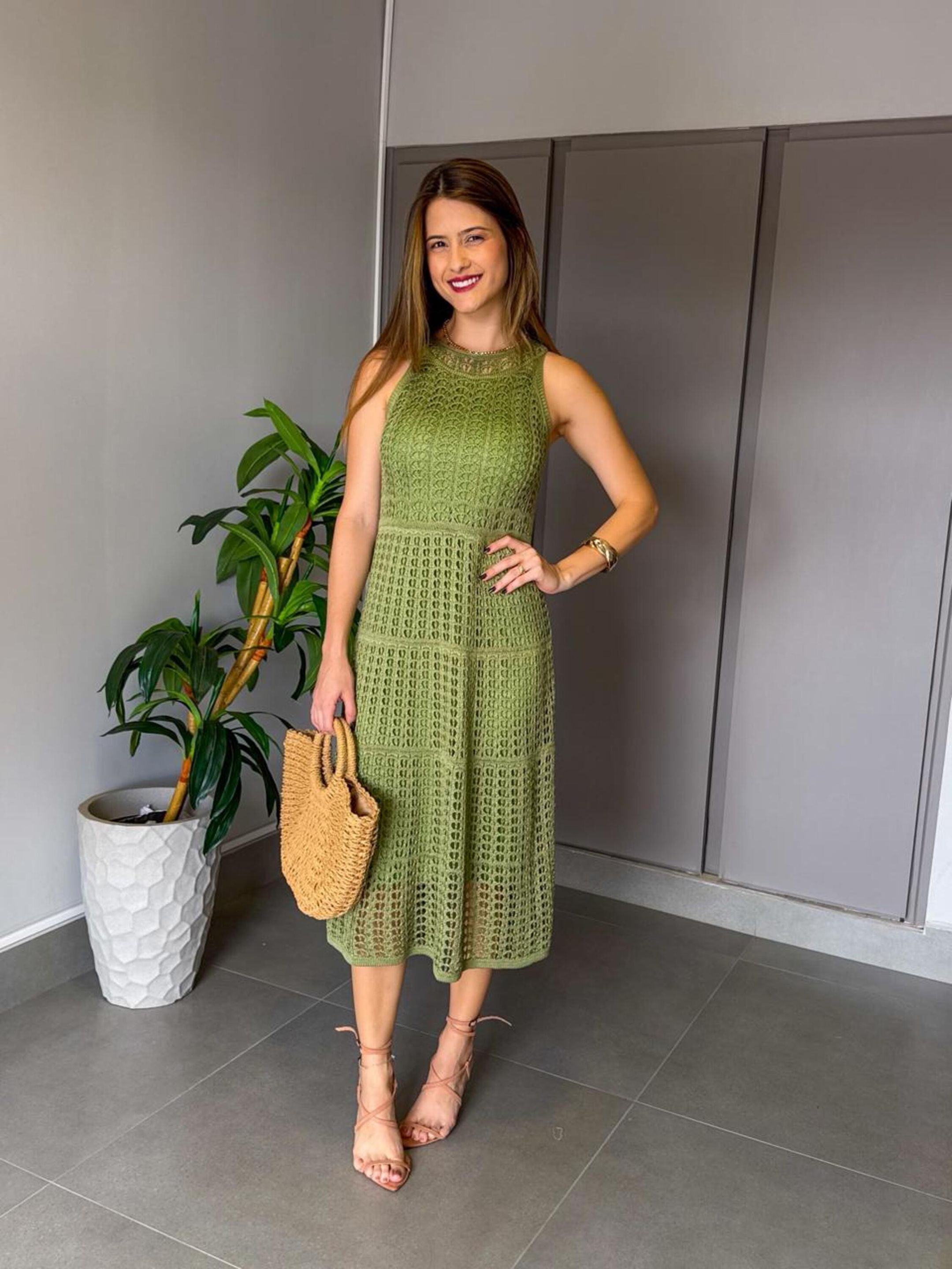 VESTIDO AILA VERDE MILITAR - MMUNIZ 