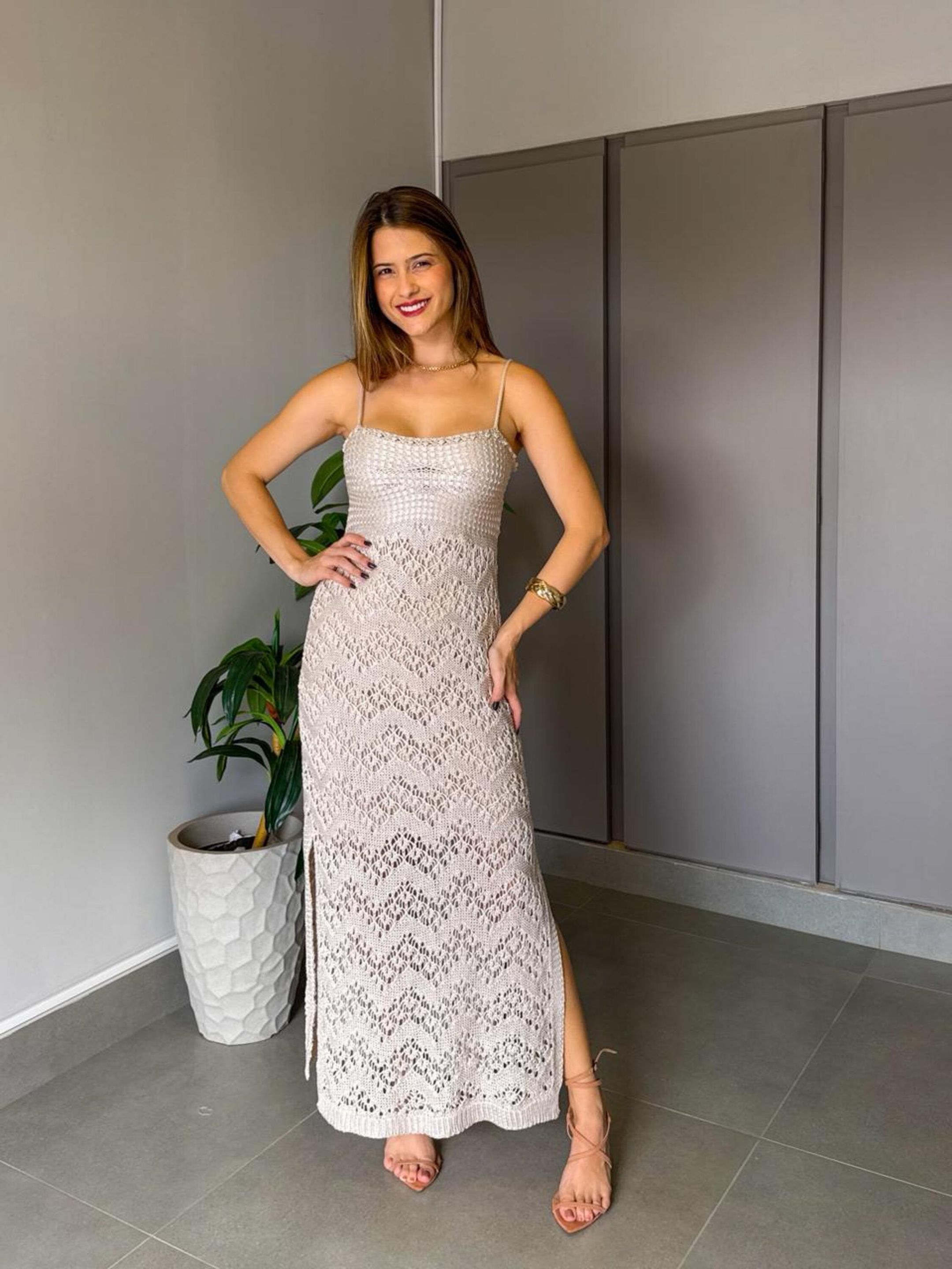 VESTIDO TRICÔ IBIZA NUDE - MMUNIZ 