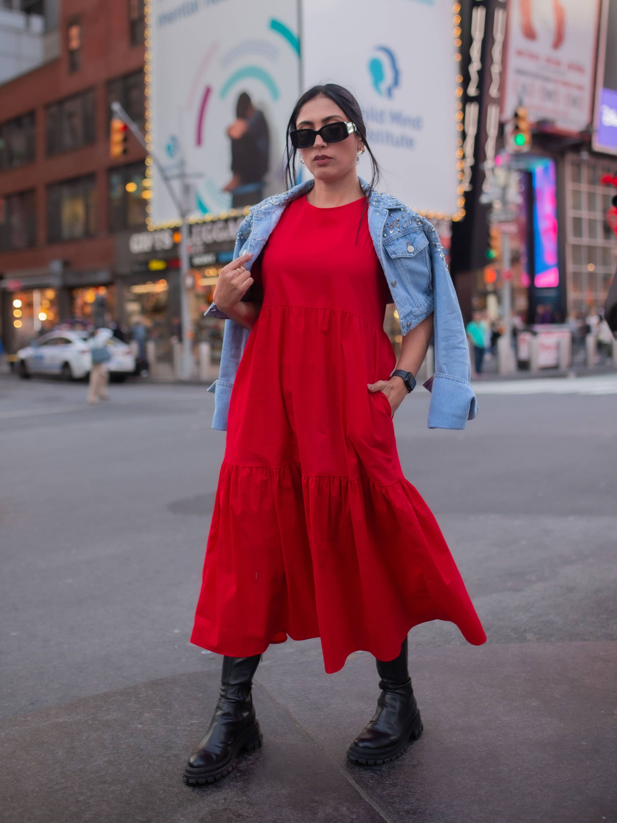 Vestido Louize Vermelho - Por Katia Vilar Moda Clássica 