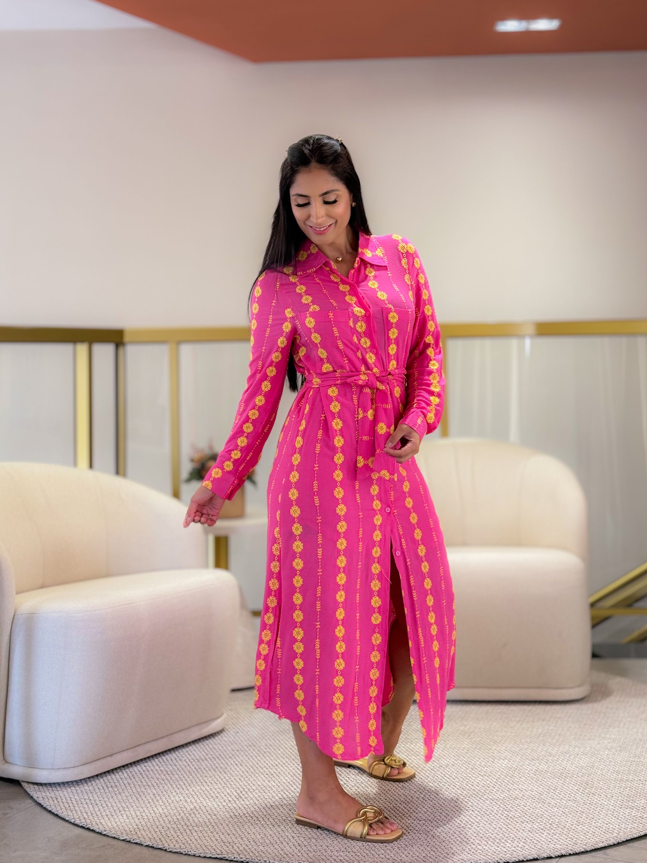 Vestido Grecia Rosa
