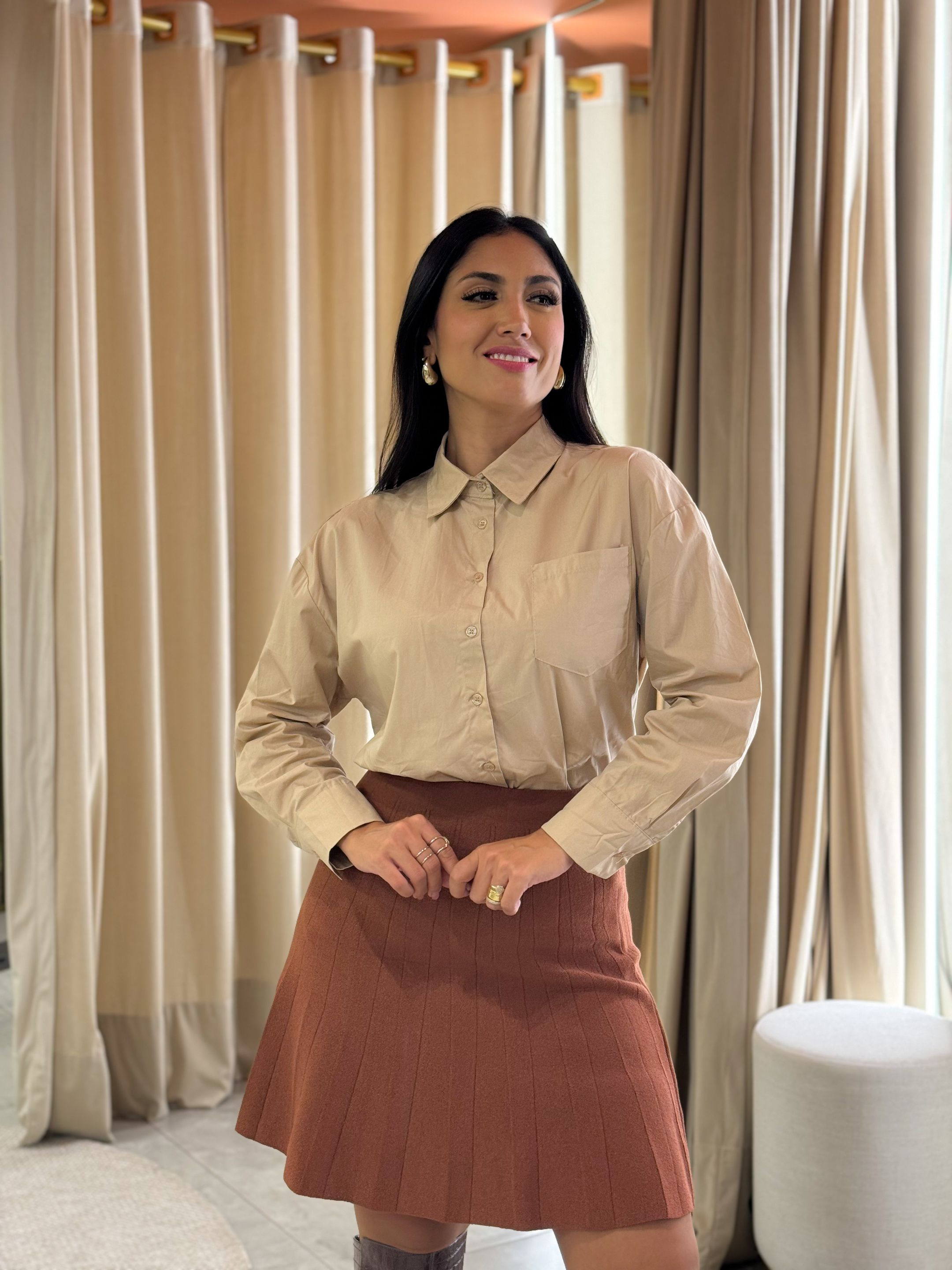 Camisa Celine Nude