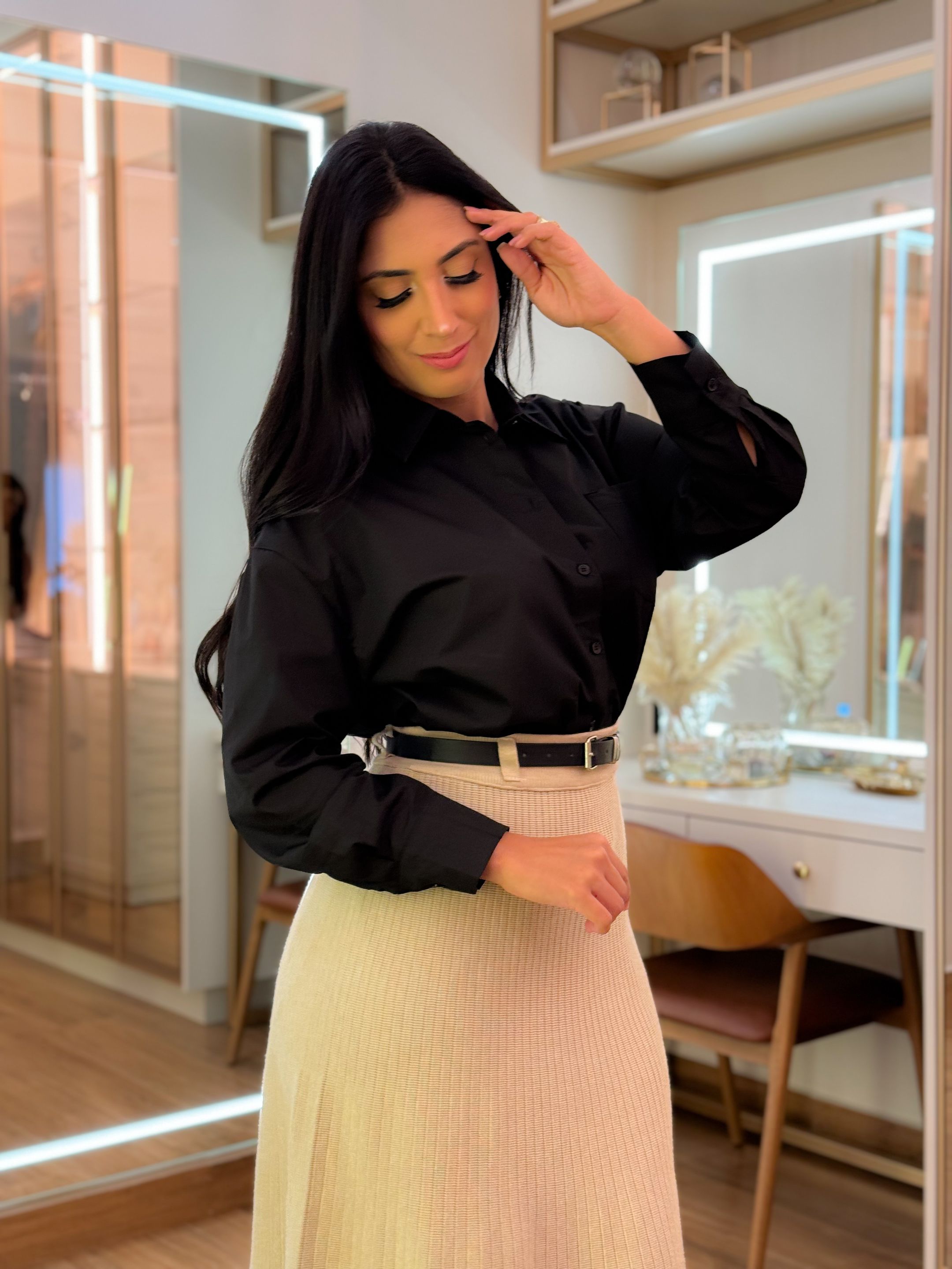 Camisa Celine Preto