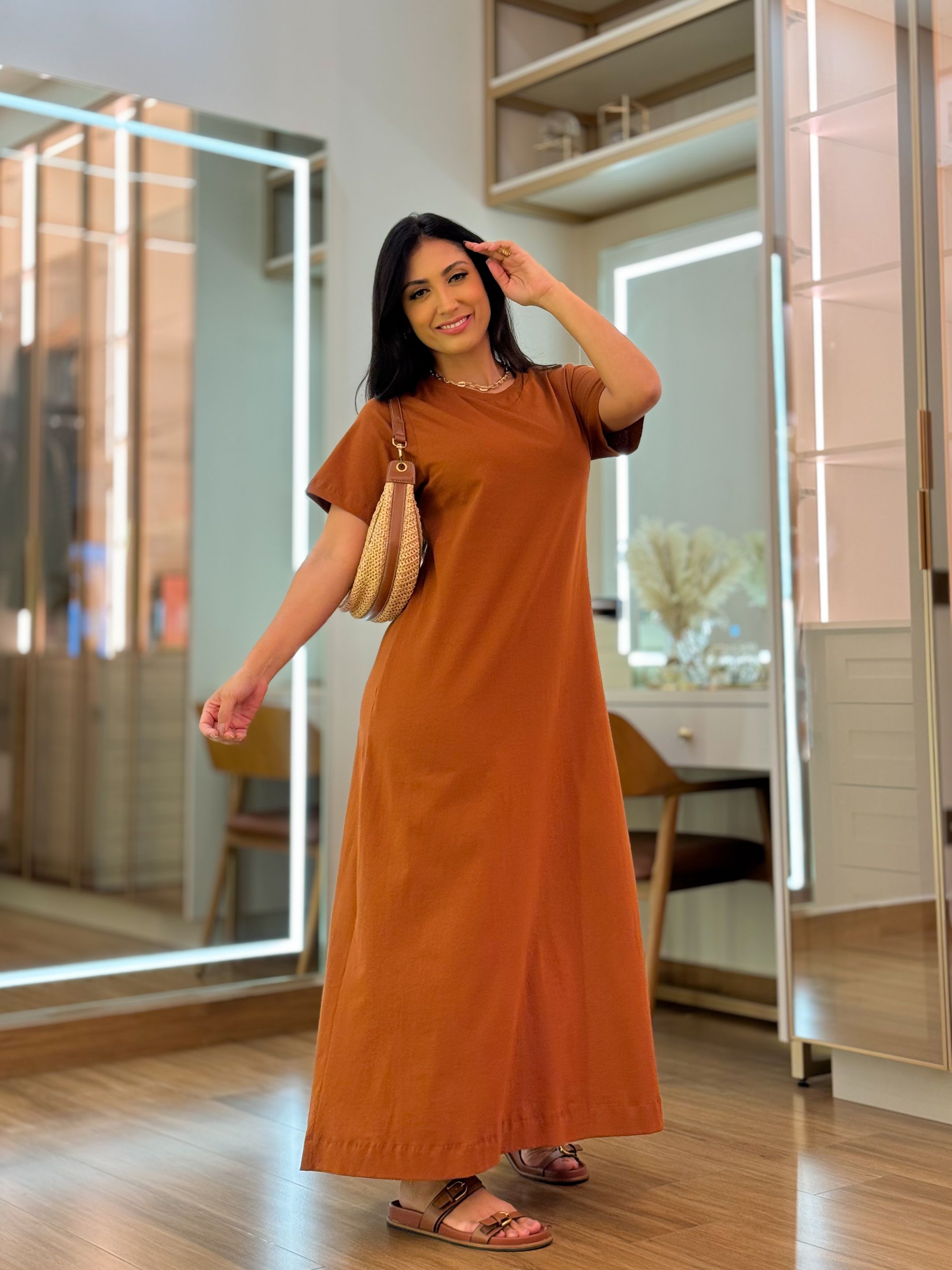 Vestido Leonora Caramelo