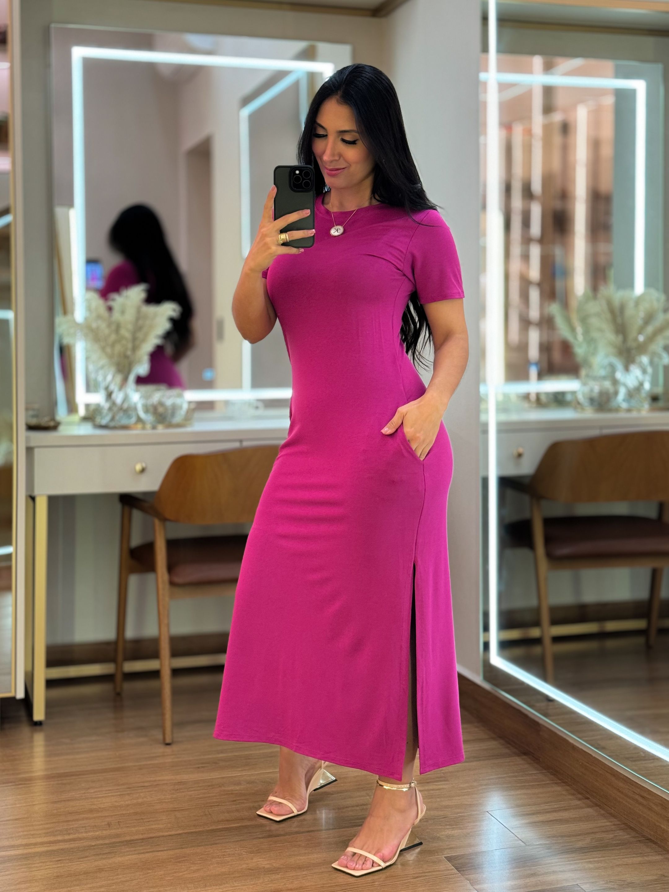 Vestido Cleo Fucsia