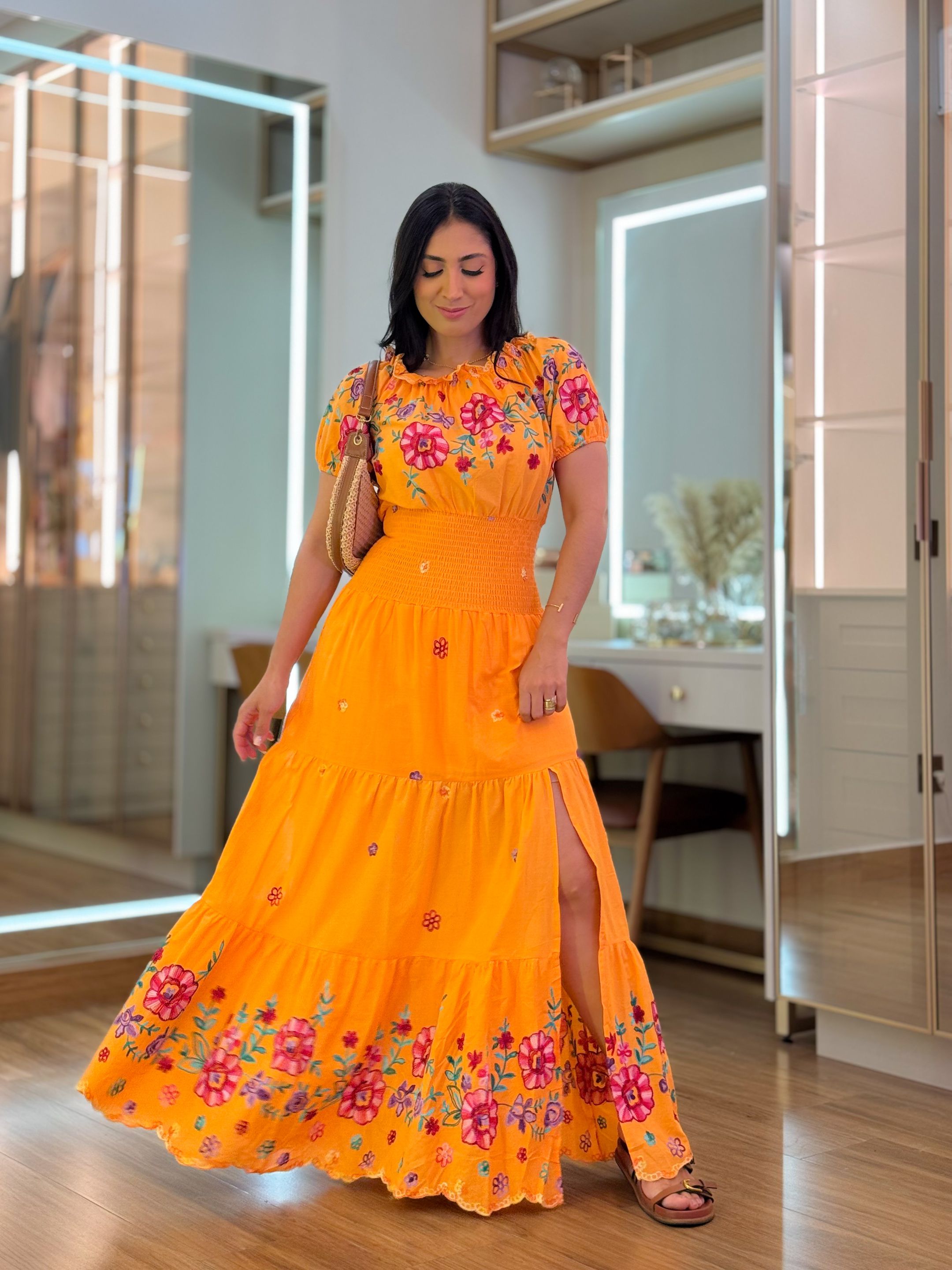 Vestido Julia Laranja