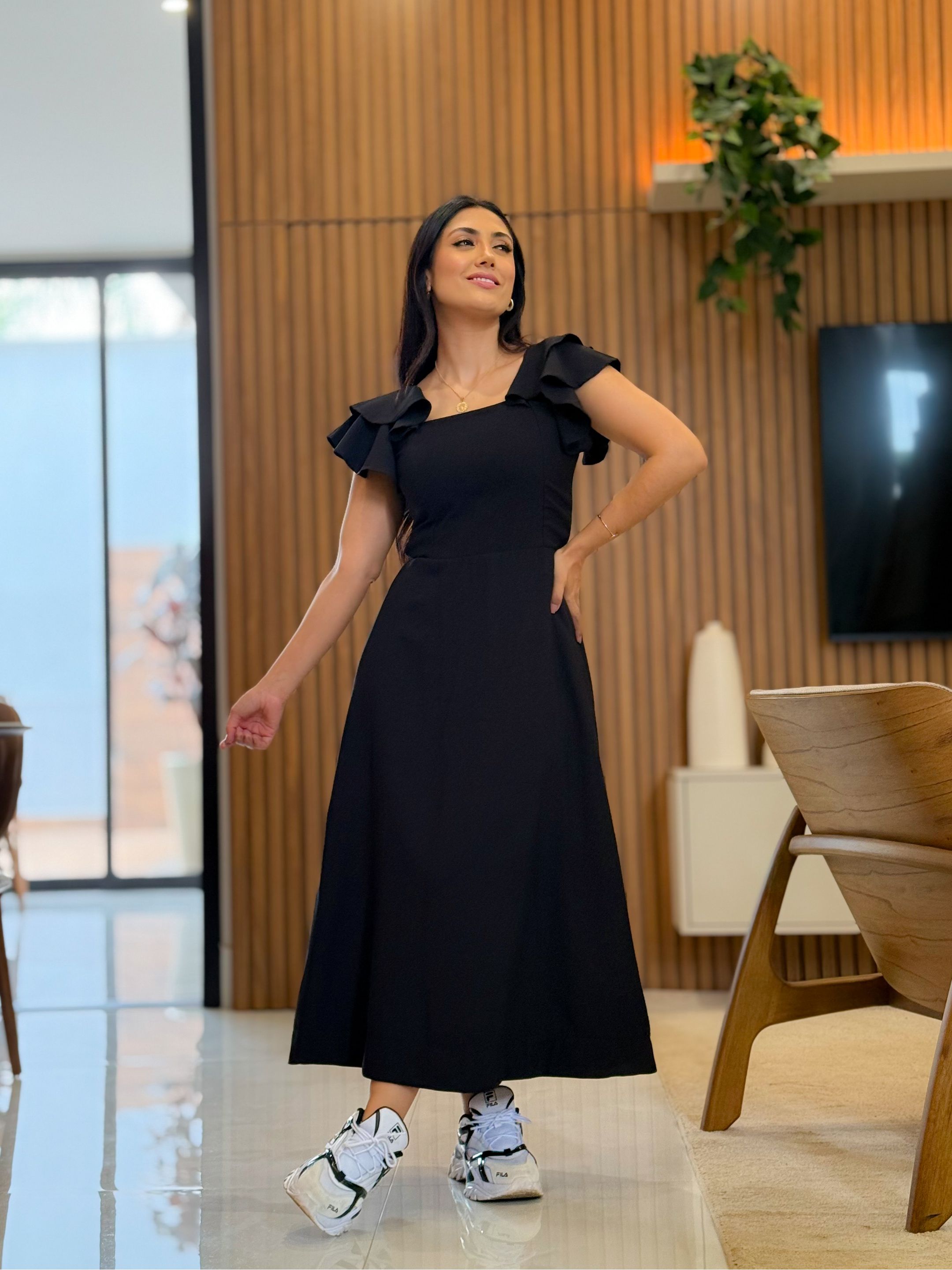 Vestido Ane Preto - Por Katia Vilar Moda Clássica 